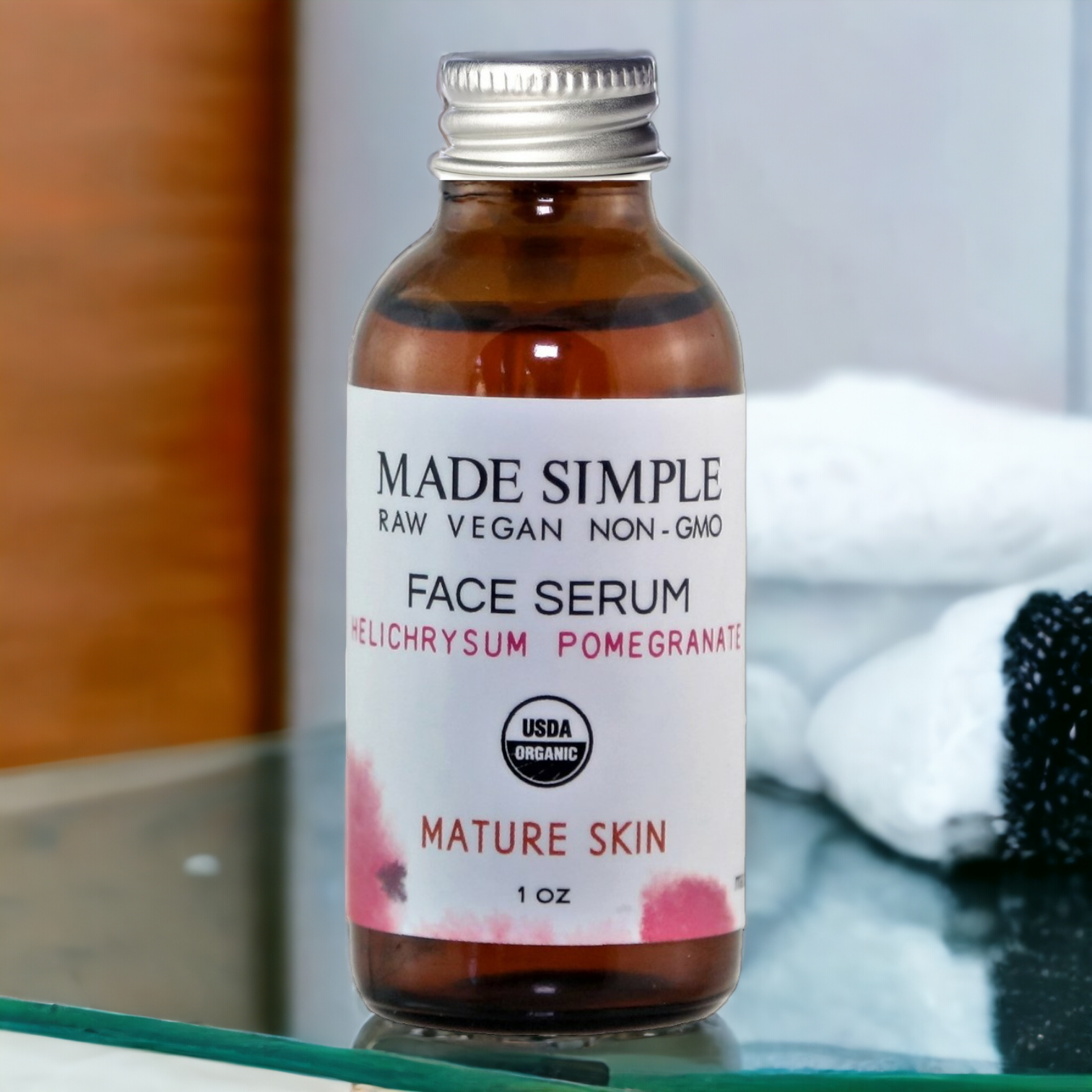 Helichrysum Pomegranate Face Serum for Mature Skin - Certified Organic, Vegan & Cruelty-free-6