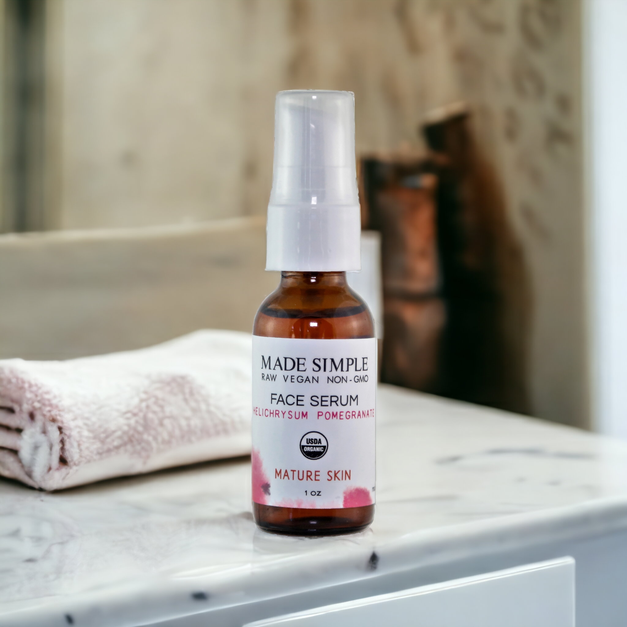 Helichrysum Pomegranate Face Serum for Mature Skin - Certified Organic, Vegan & Cruelty-free-3