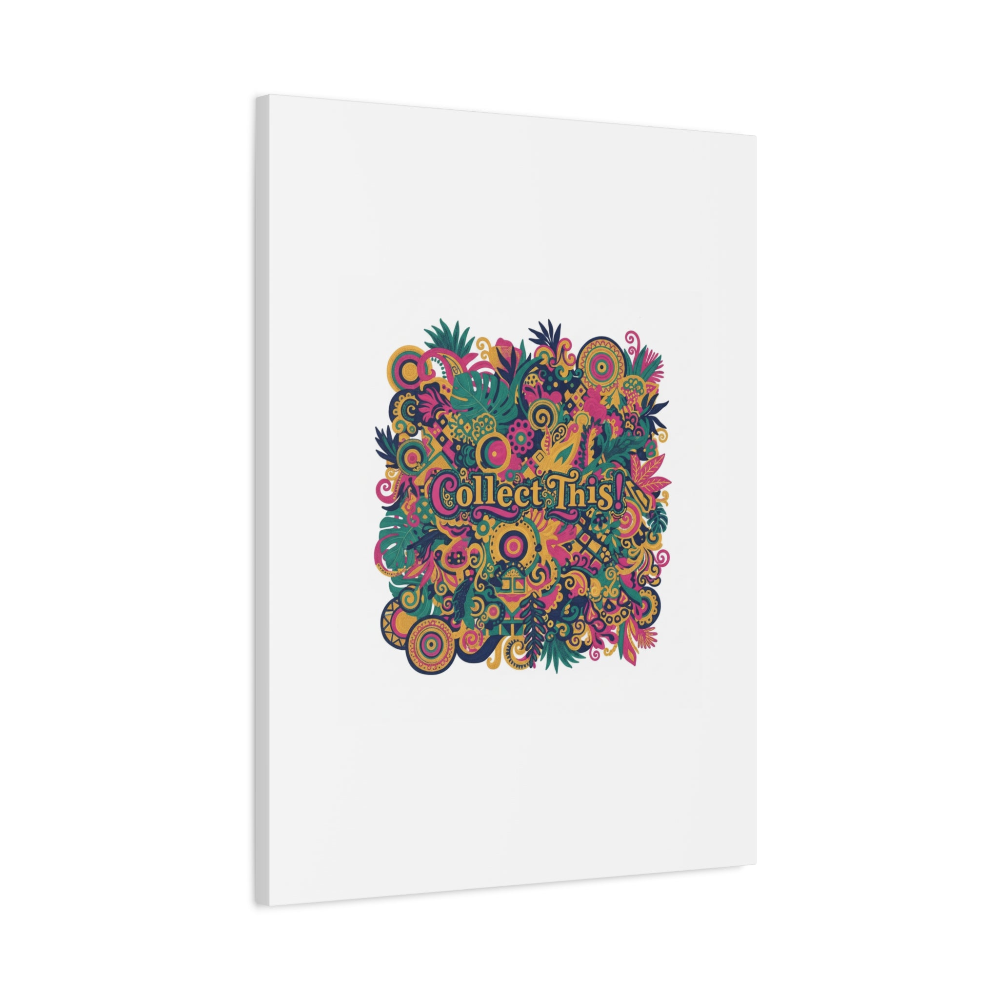 Collect This! Maximalist Floral Collage Canvas | Bold Boho Pattern, Colorful Ornament