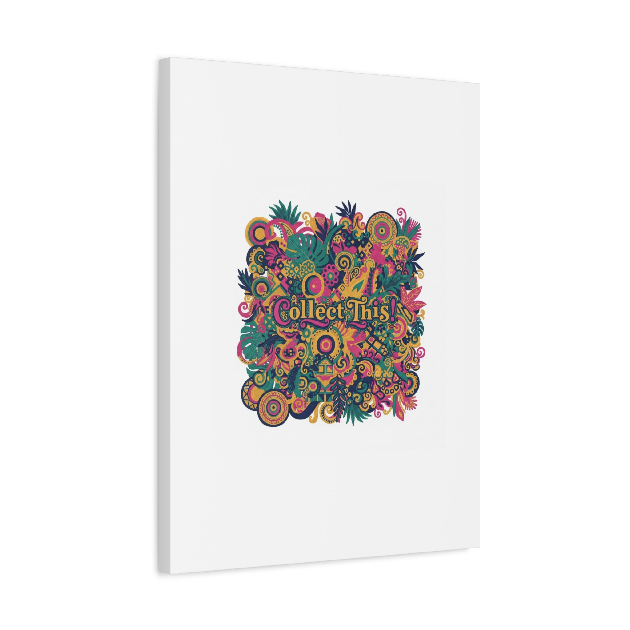 Collect This! Maximalist Floral Collage Canvas | Bold Boho Pattern, Colorful Ornament