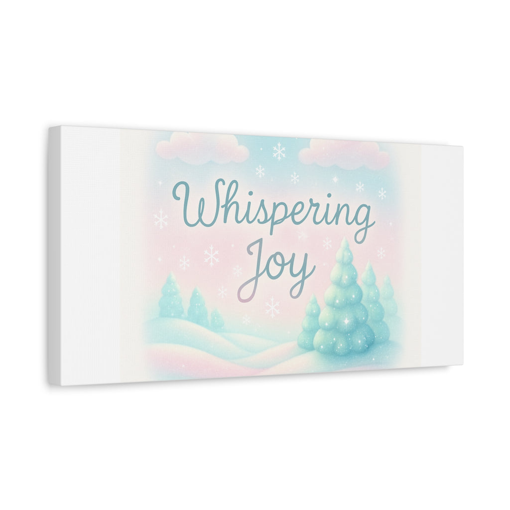 Canvas Wall Art — "Whispering Joy" Pastel Winter Landscape