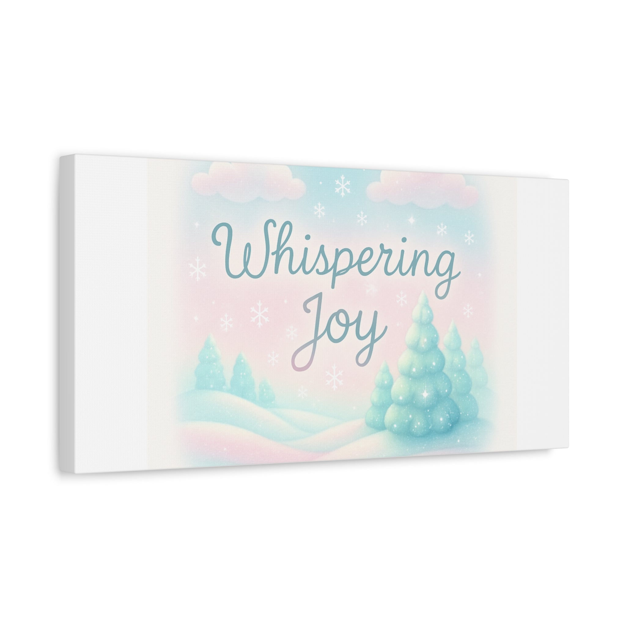 Canvas Wall Art — "Whispering Joy" Pastel Winter Landscape