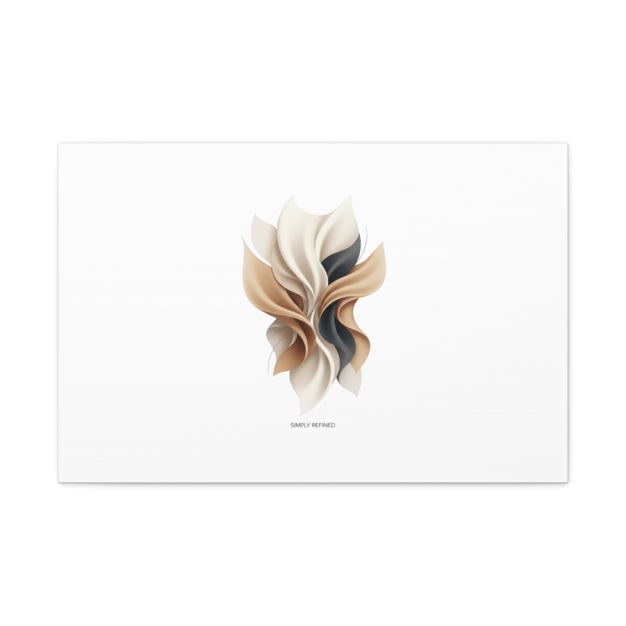 Neutral Abstract Bloom Canvas, Matte Stretched Canvas | Quiet Luxury, Minimalist Wall Art