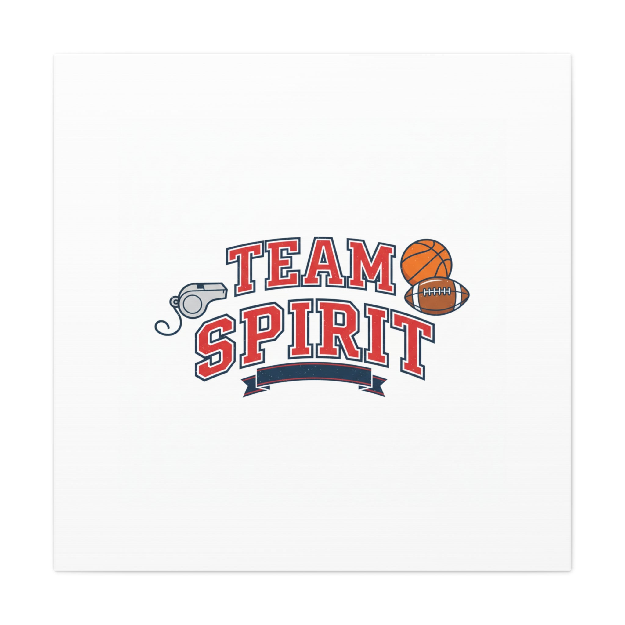 Team Spirit varsity crest Canvas