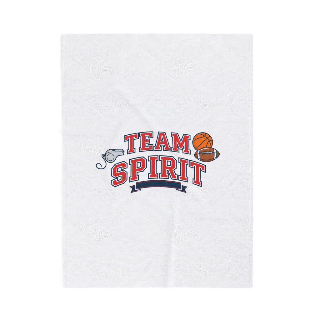 Team Spirit Varsity Blanket | Collegiate Athletic Block Letter Campus Style
