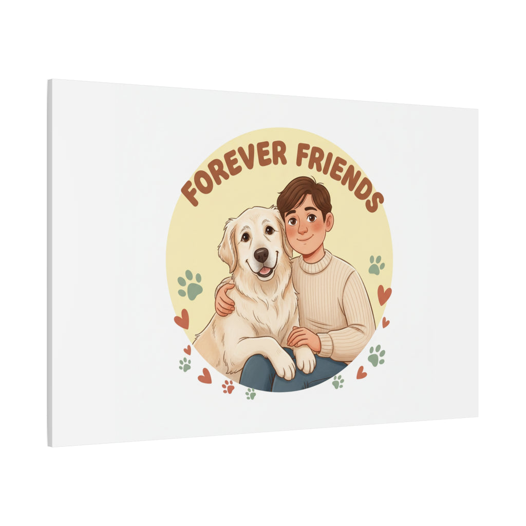 Forever Friends Dog Wall Art, Pet Canvas, Senior Dog Print | Pet-Centric Holiday