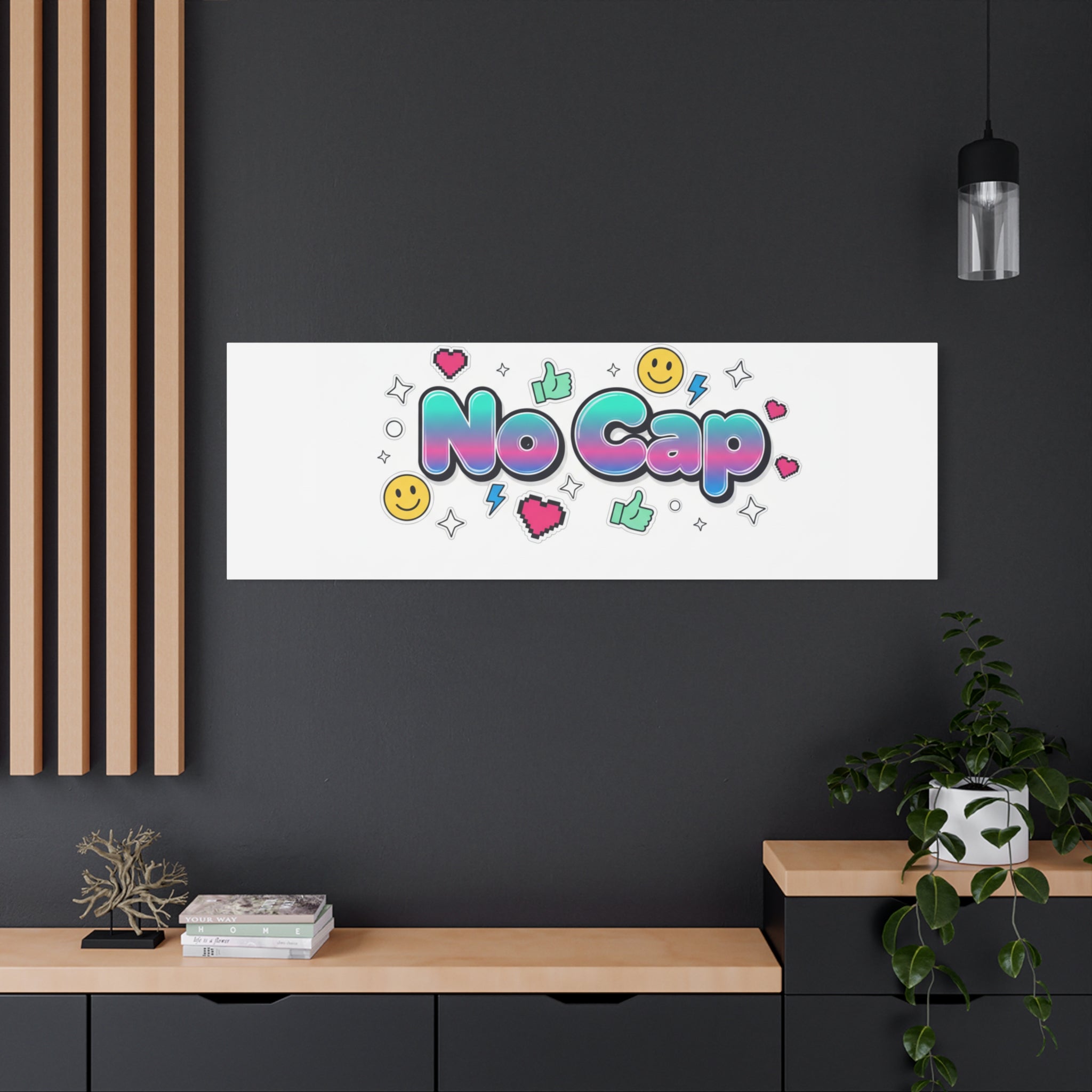 No Cap Canvas | Gen-Z Slang, Internet Lingo Wall Art