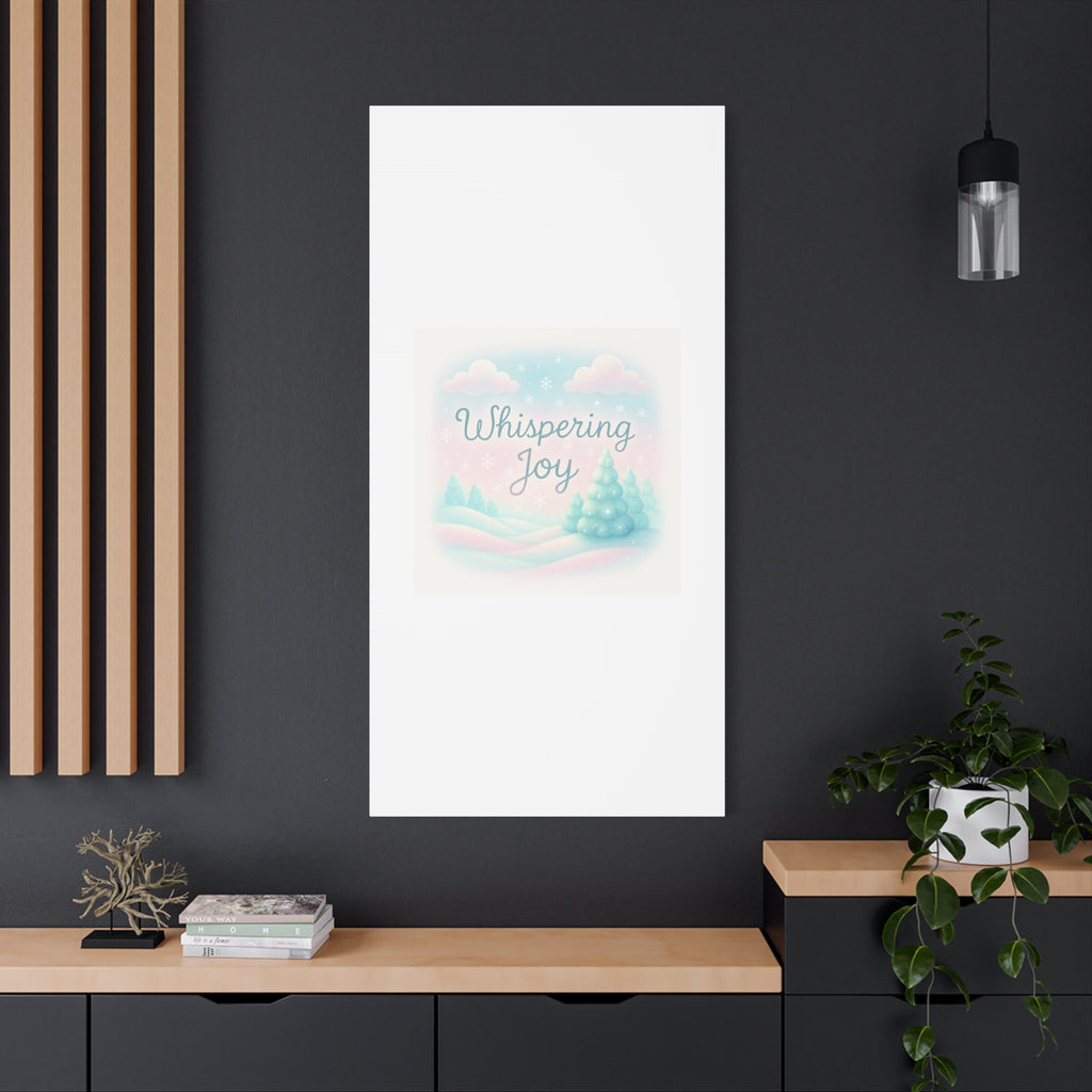 Canvas Wall Art — "Whispering Joy" Pastel Winter Landscape