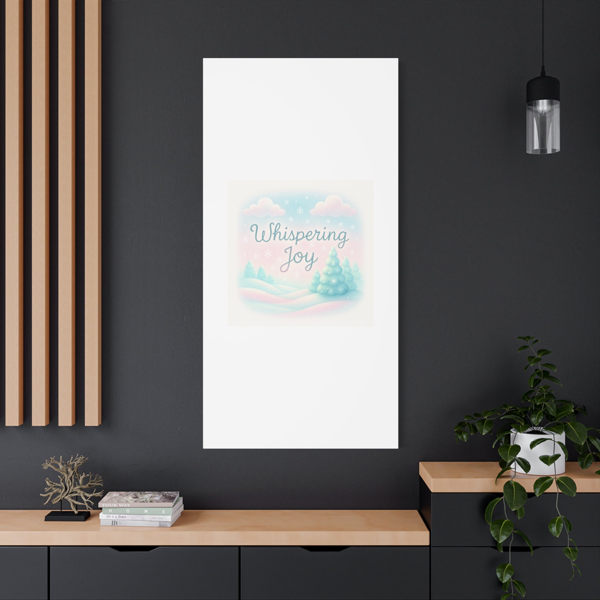 Canvas Wall Art — "Whispering Joy" Pastel Winter Landscape