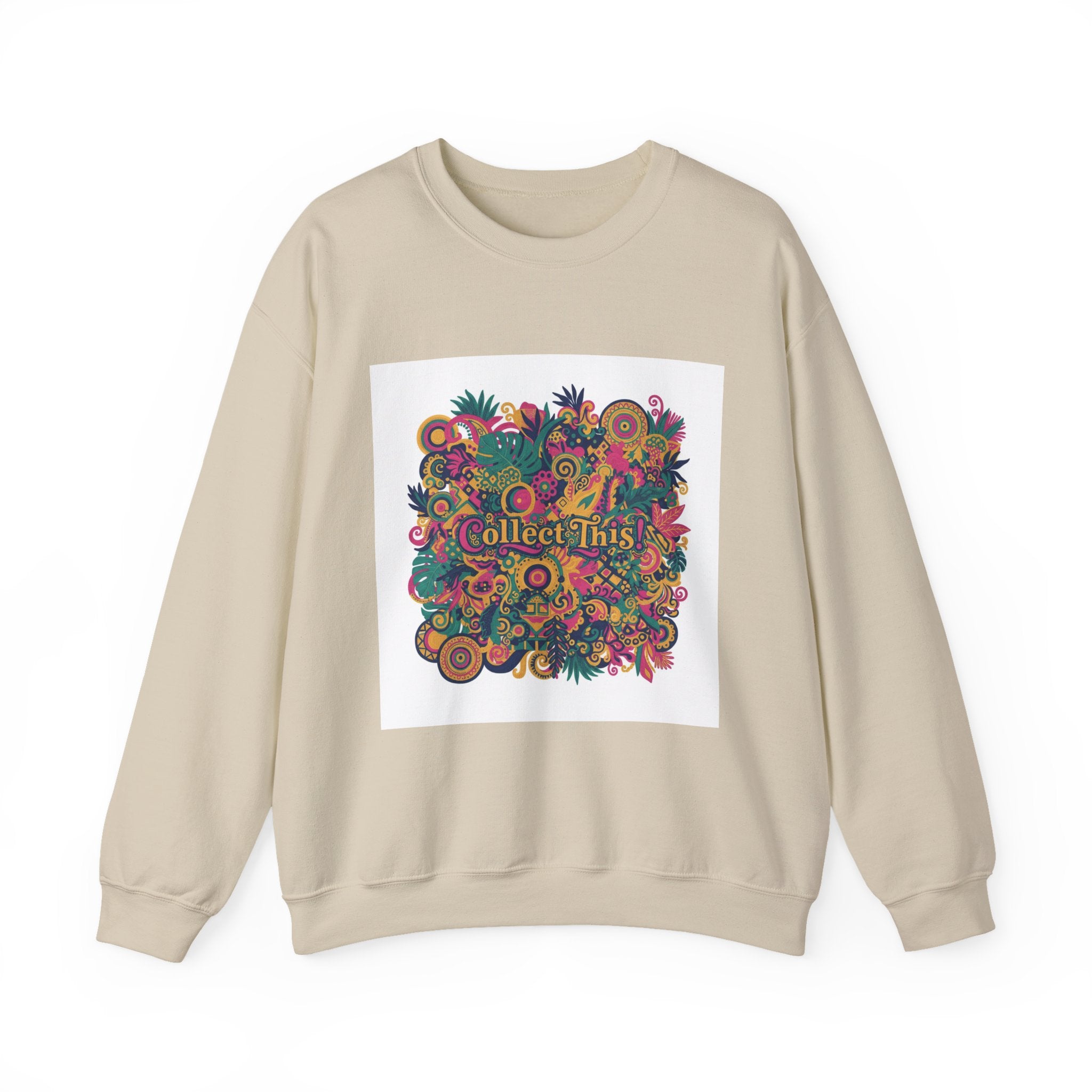 Collect This floral collage Sweatshirt | Maximalist boho collage, bold floral stripes
