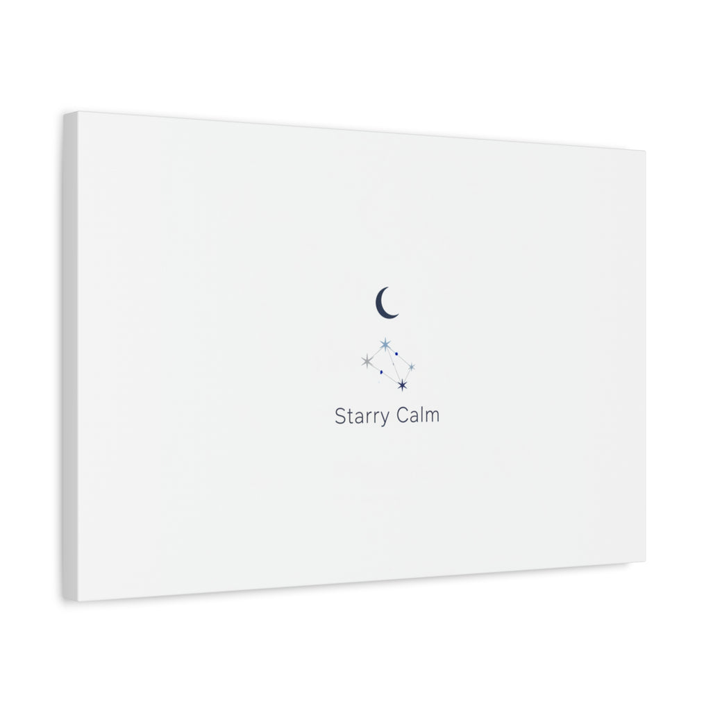 Starry Calm Moon & Constellation Canvas, minimal astrology art print