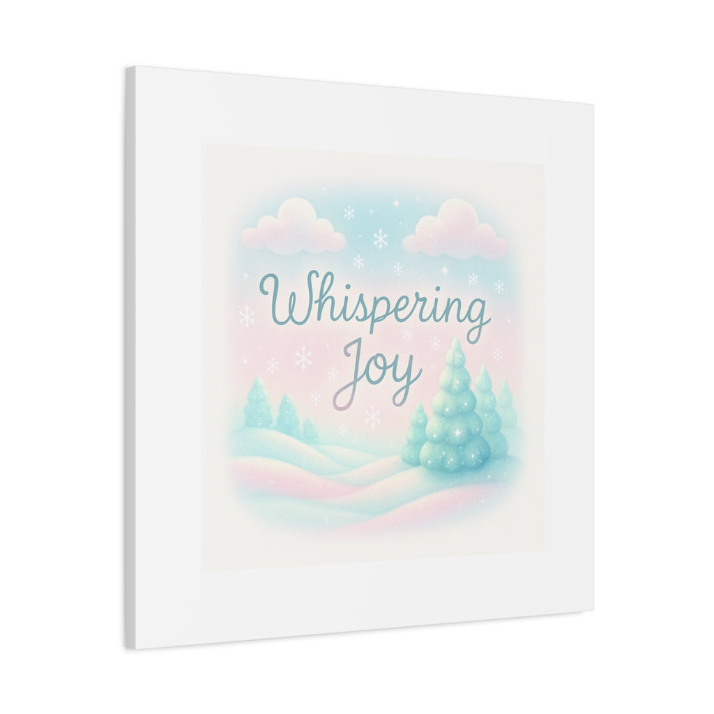 Canvas Wall Art — "Whispering Joy" Pastel Winter Landscape