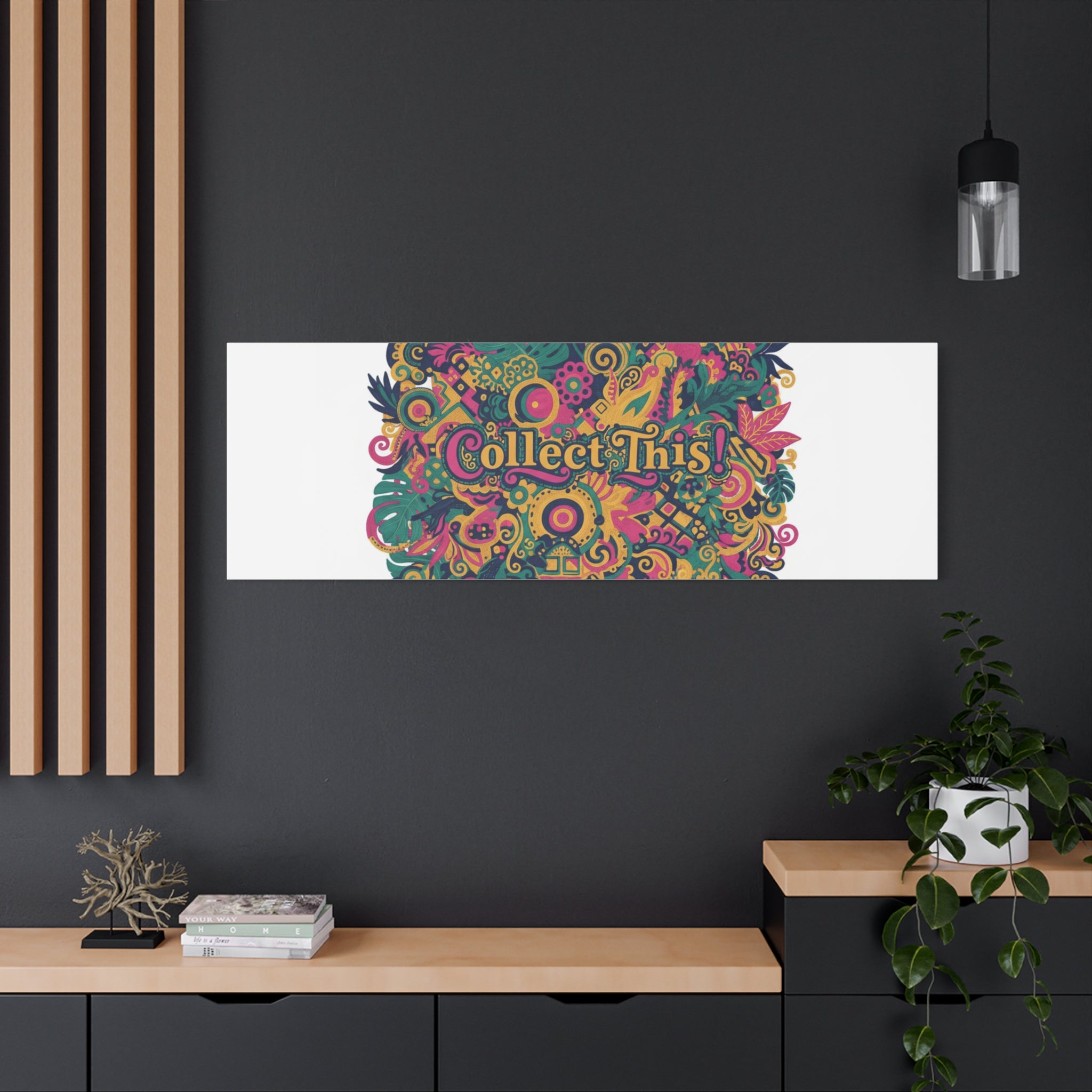 Collect This! Maximalist Floral Collage Canvas | Bold Boho Pattern, Colorful Ornament