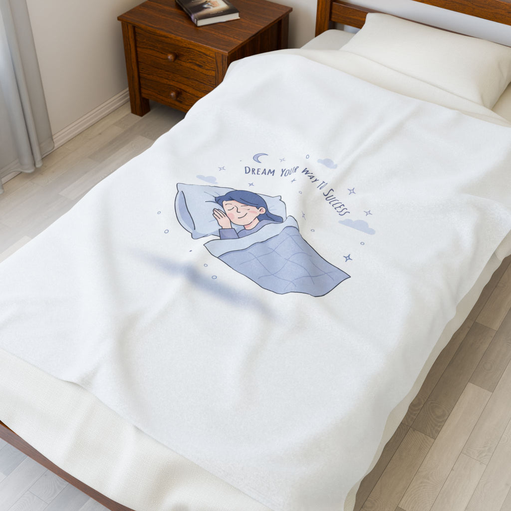 Resting Your Way to Success Velveteen Plush Blanket | Sleepmaxxing, Do Not Disturb