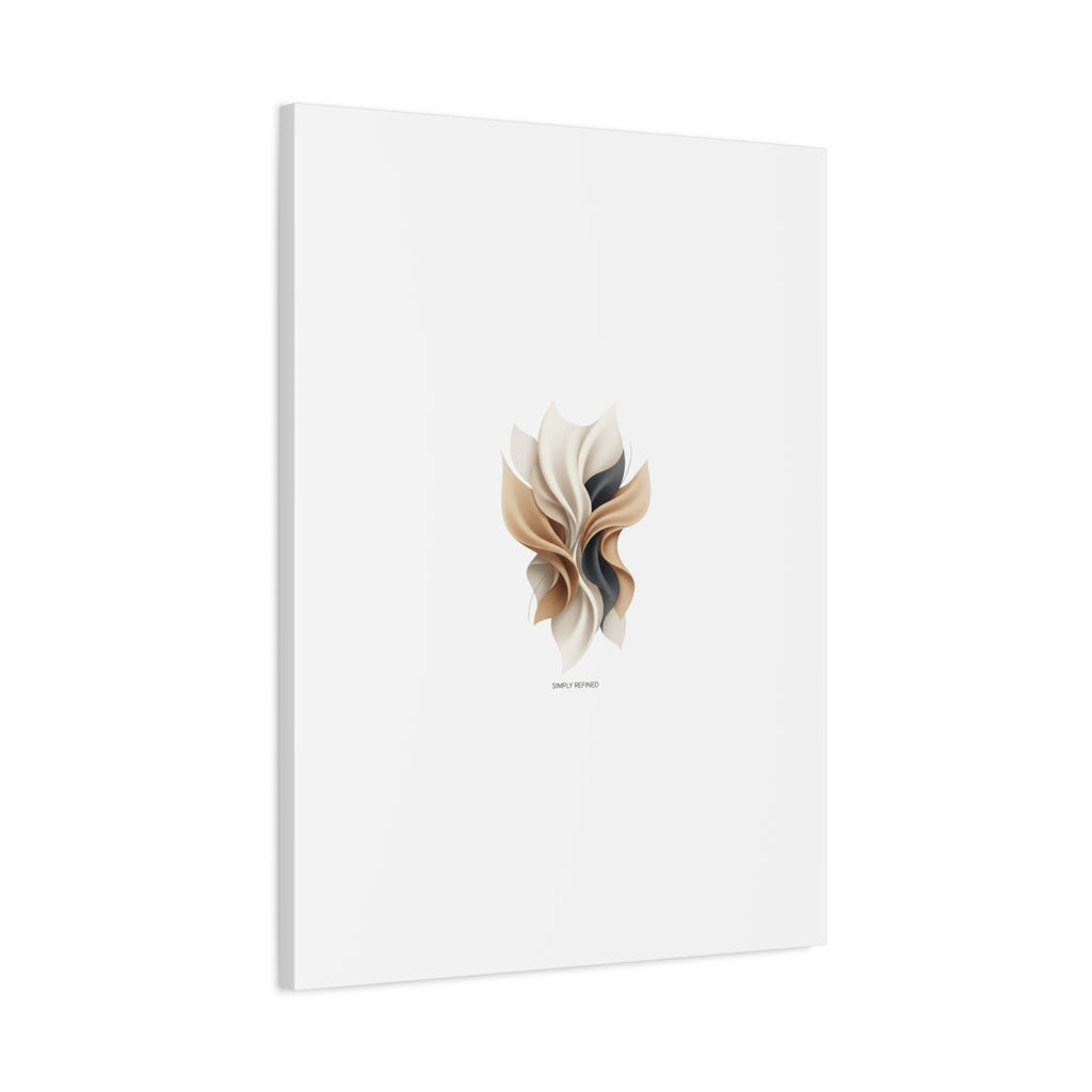 Neutral Abstract Bloom Canvas, Matte Stretched Canvas | Quiet Luxury, Minimalist Wall Art
