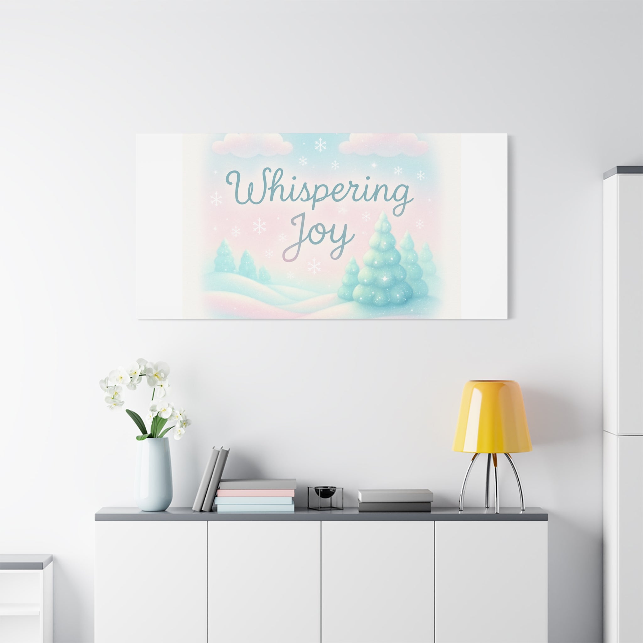 Canvas Wall Art — "Whispering Joy" Pastel Winter Landscape