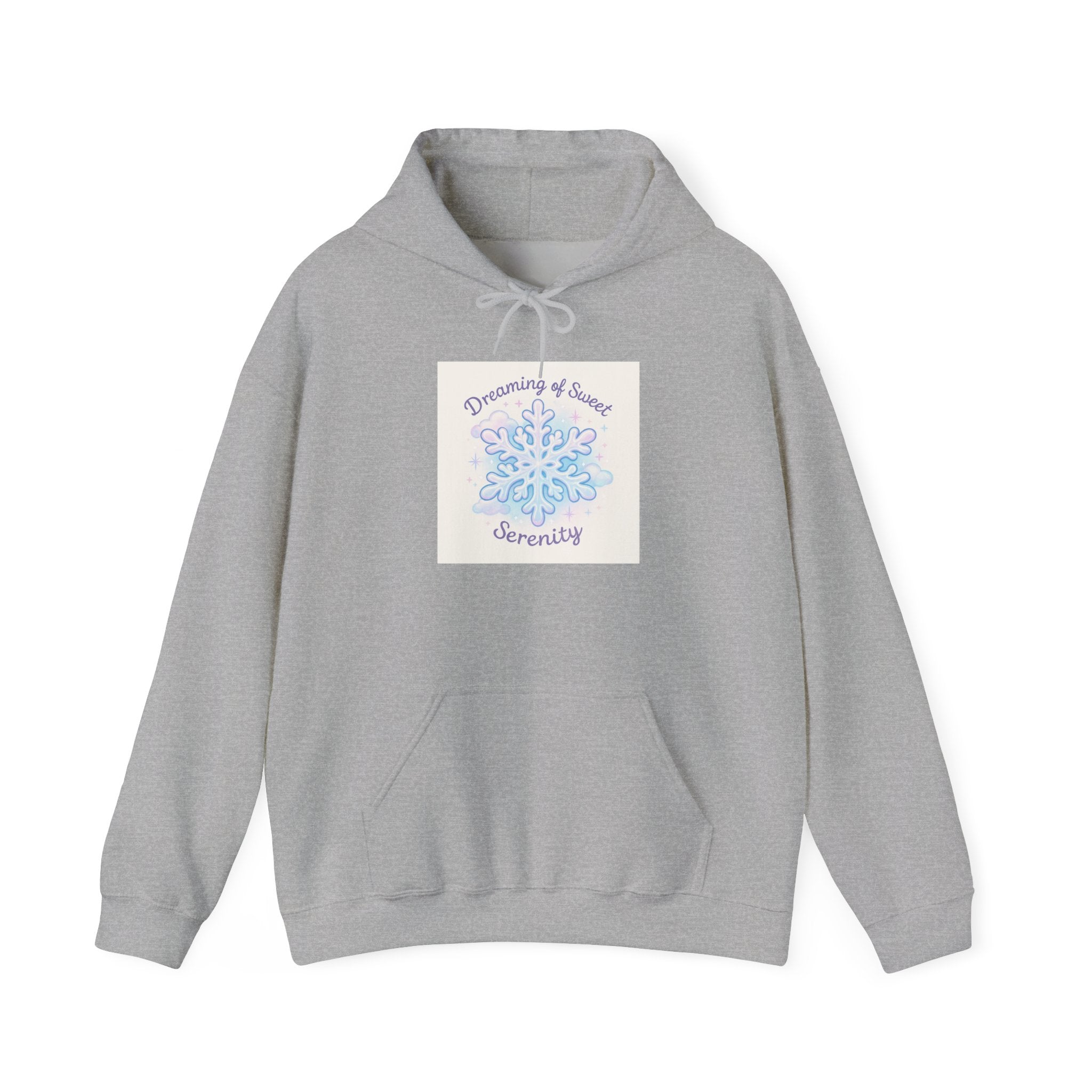 Serenity Snowflake Hoodie — "Dreaming of Snow" Cozy Winter Pullover