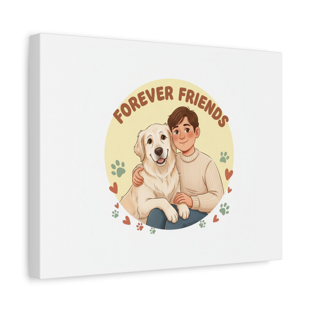 Forever Friends Dog Wall Art, Pet Canvas, Senior Dog Print | Pet-Centric Holiday