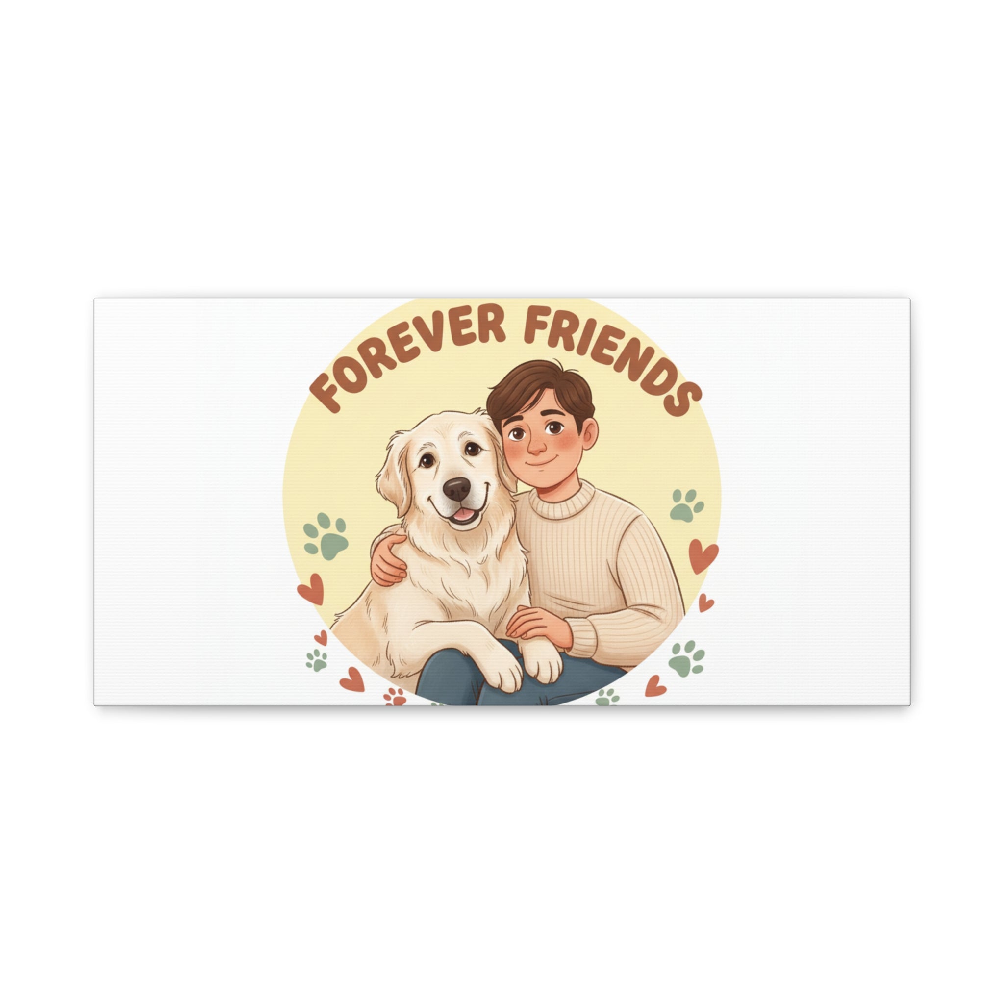 Forever Friends Dog Wall Art, Pet Canvas, Senior Dog Print | Pet-Centric Holiday