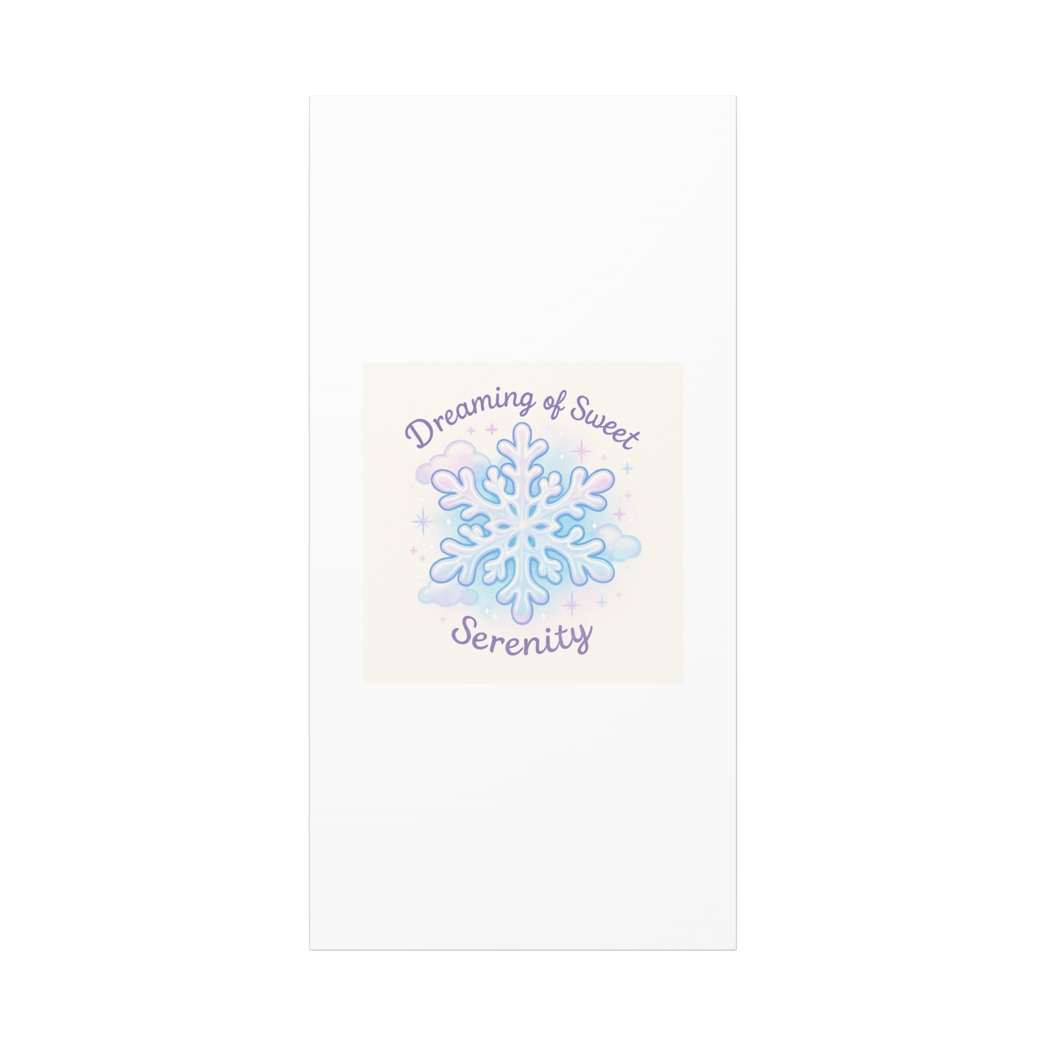 Canvas Wall Art - "Dreaming of Sweet Serenity" Snowflake Illustration