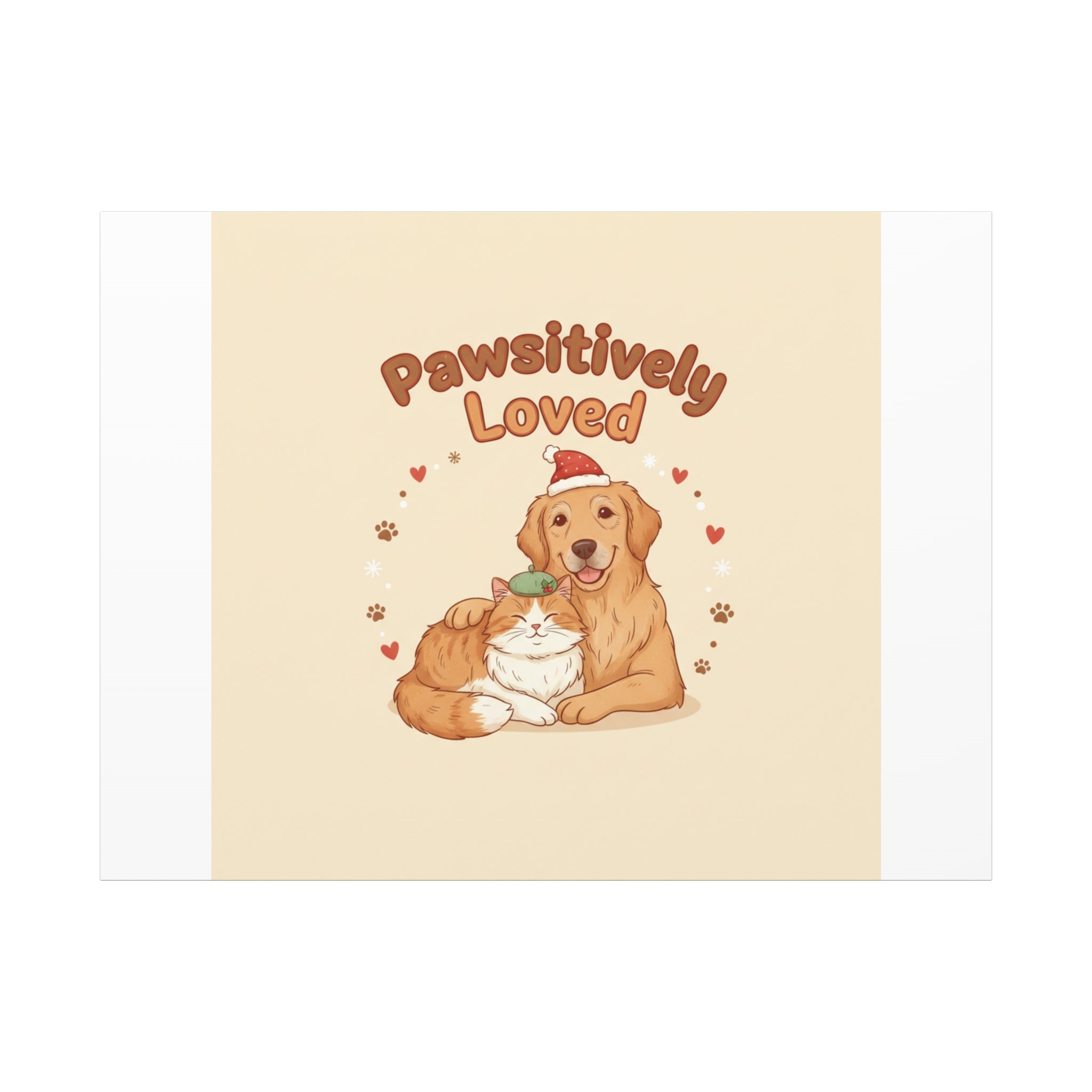 Pawsitively Loved Canvas, Pet Holiday Wall Art | Senior Dog Christmas Decor