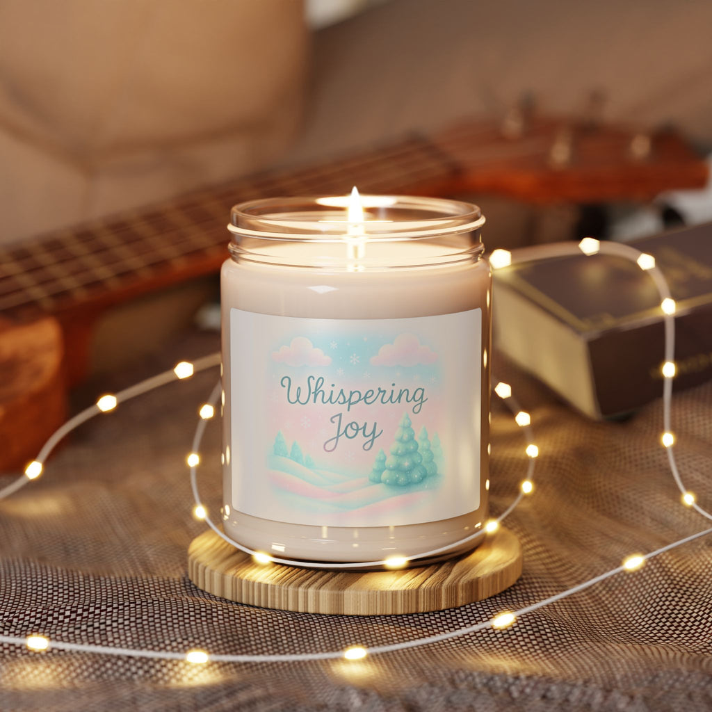 Whispering Joy Soy Candle — 9oz Scented Jar (Festive Winter Scents)