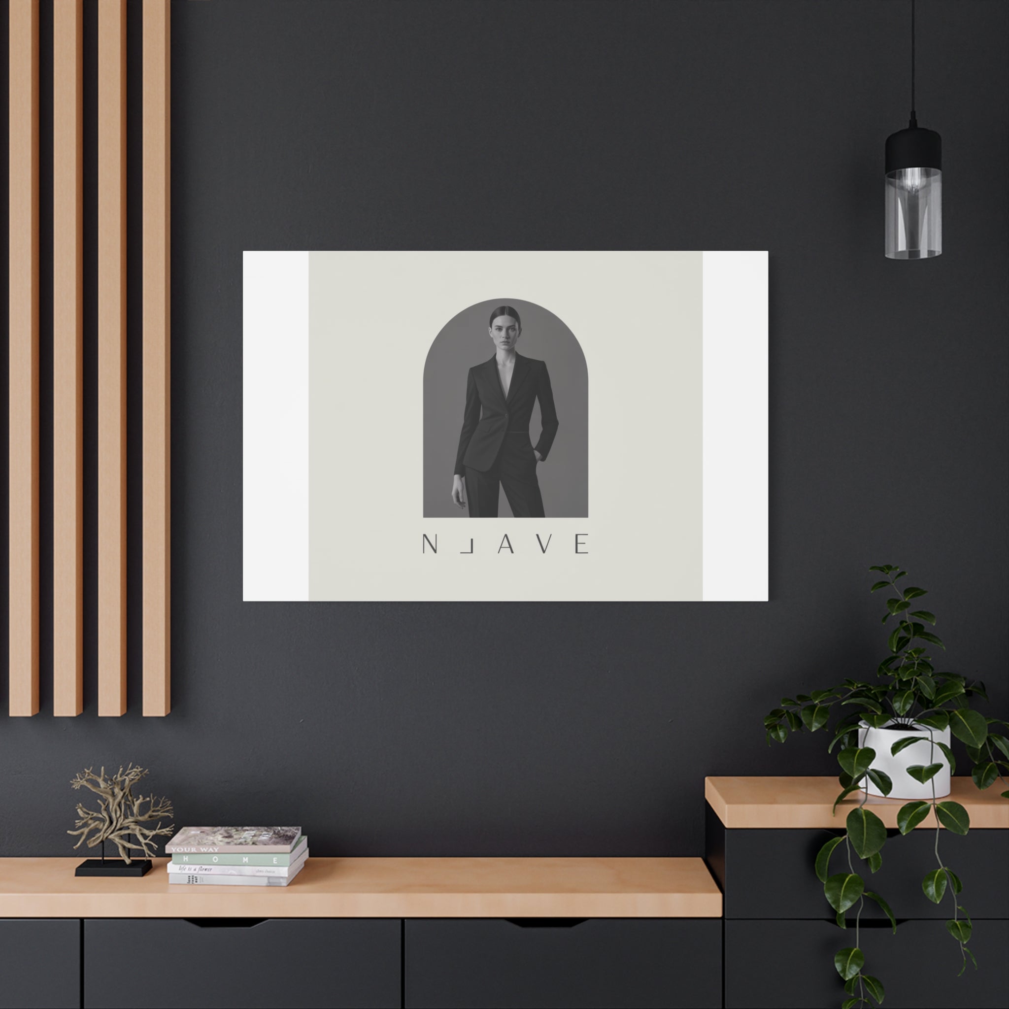 Monochrome Minimal Fashion Print, Canvas
