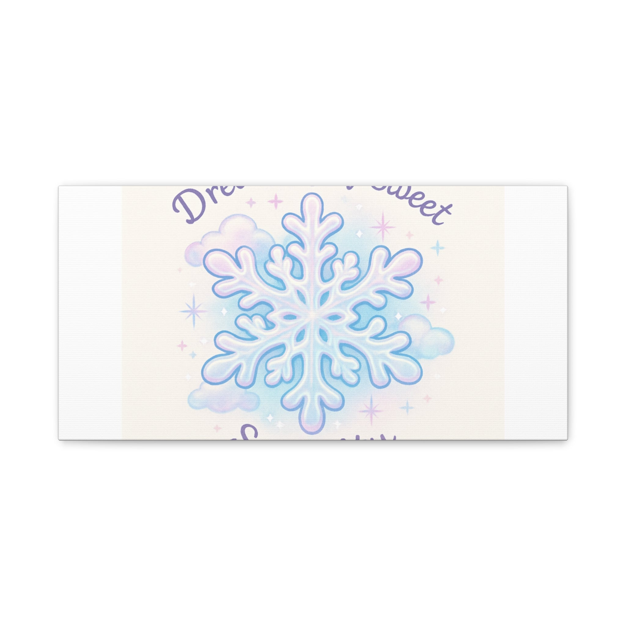 Canvas Wall Art - "Dreaming of Sweet Serenity" Snowflake Illustration