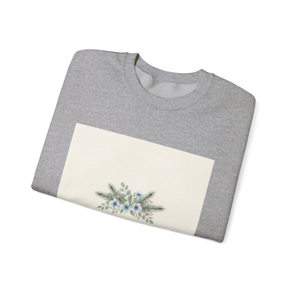 Winter Botanical Wreath Sweatshirt | pine branch design, minimal winter florals