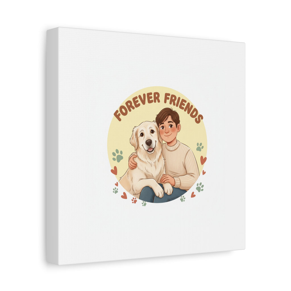Forever Friends Dog Wall Art, Pet Canvas, Senior Dog Print | Pet-Centric Holiday