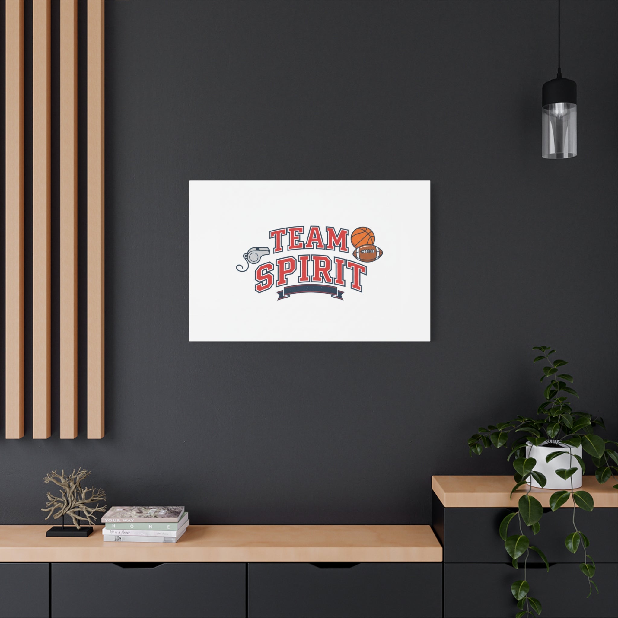 Team Spirit varsity crest Canvas