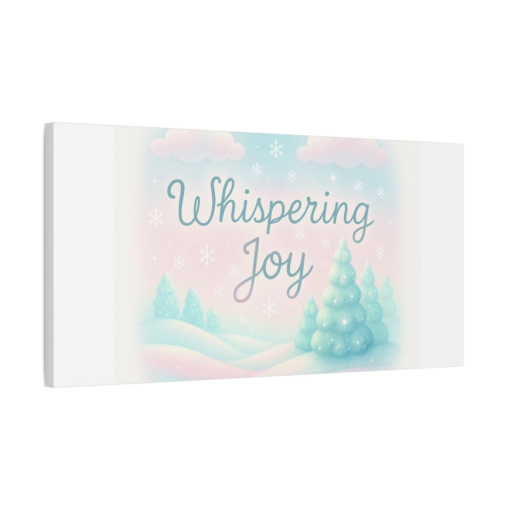 Canvas Wall Art — "Whispering Joy" Pastel Winter Landscape