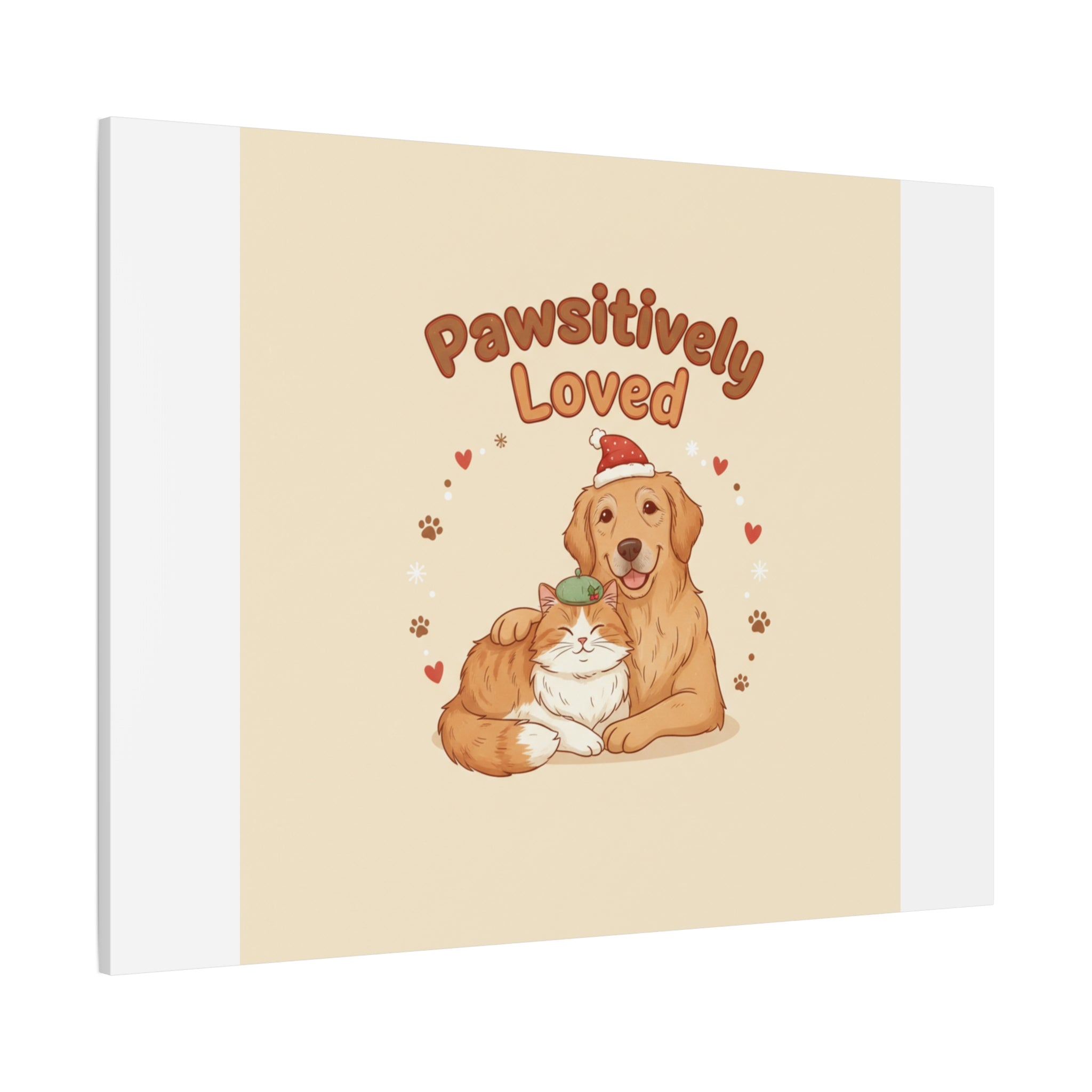 Pawsitively Loved Canvas, Pet Holiday Wall Art | Senior Dog Christmas Decor