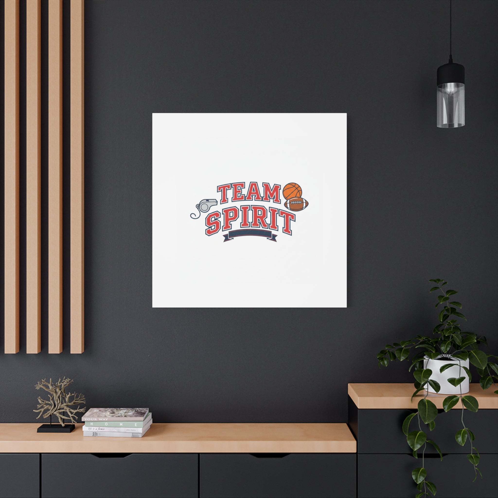 Team Spirit varsity crest Canvas