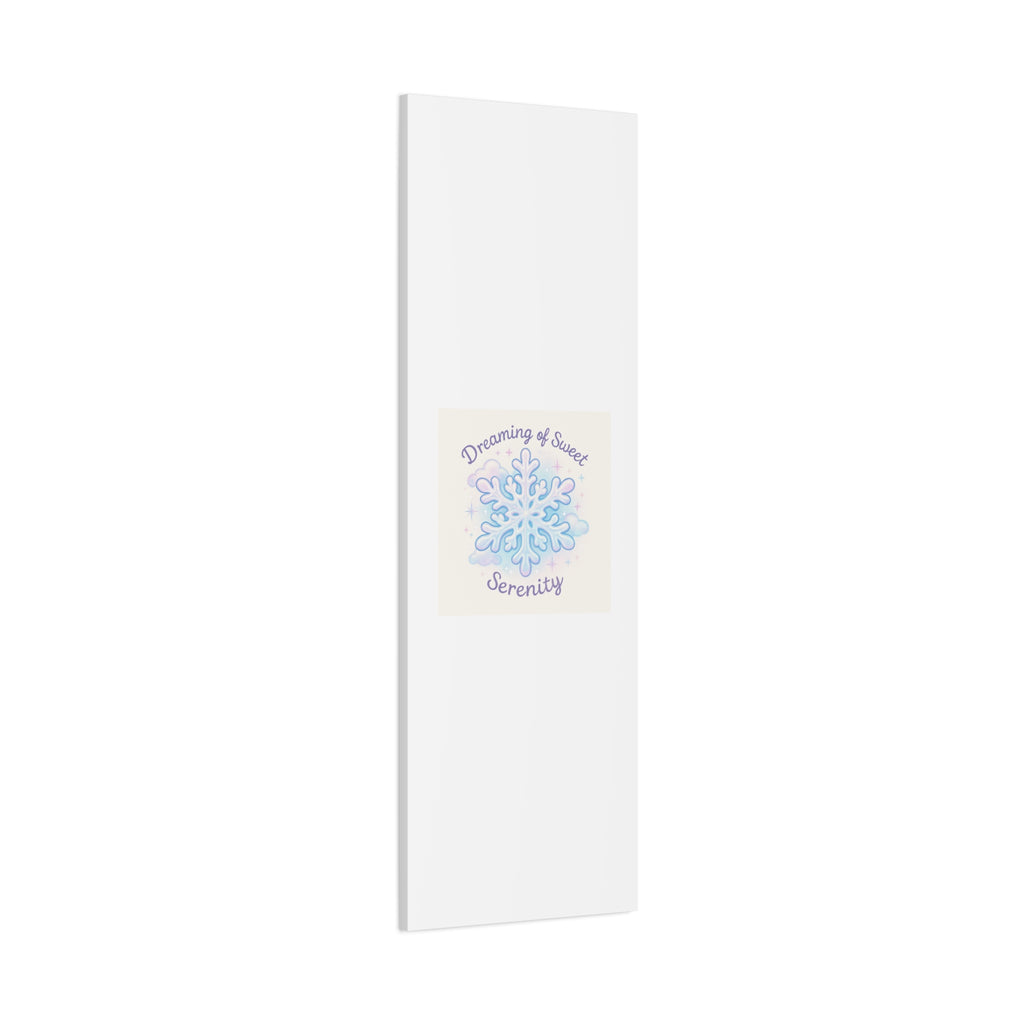 Canvas Wall Art - "Dreaming of Sweet Serenity" Snowflake Illustration