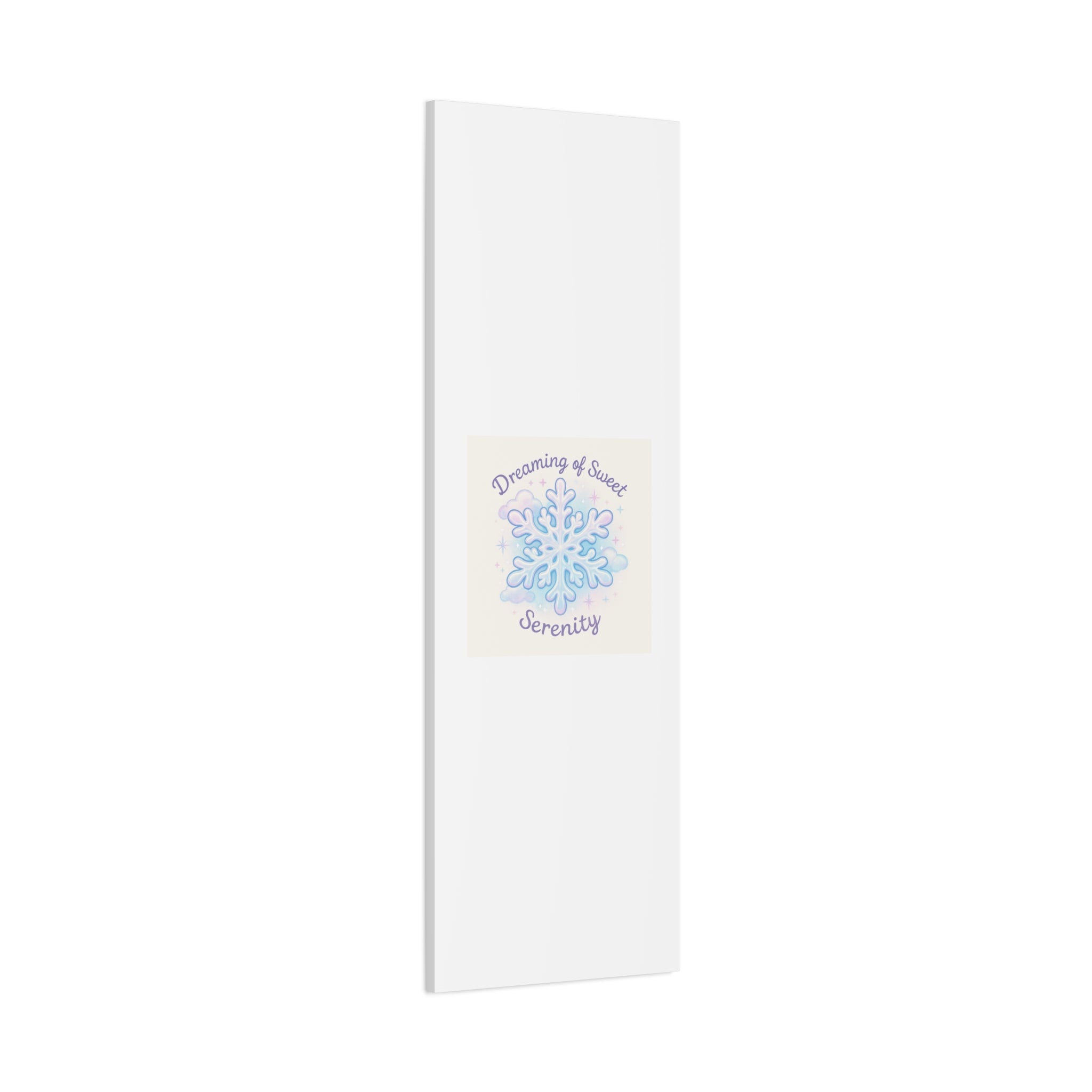 Canvas Wall Art - "Dreaming of Sweet Serenity" Snowflake Illustration