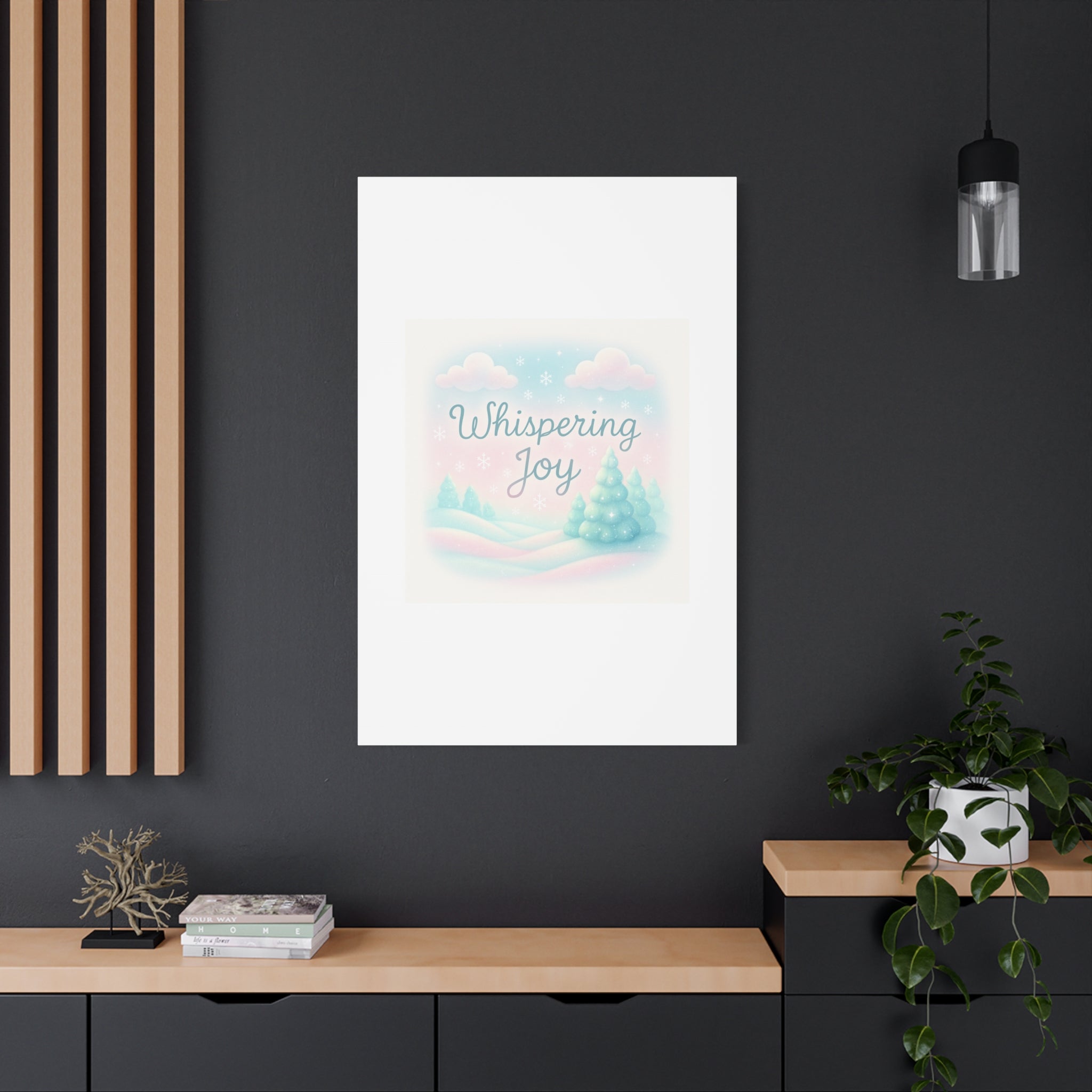 Canvas Wall Art — "Whispering Joy" Pastel Winter Landscape