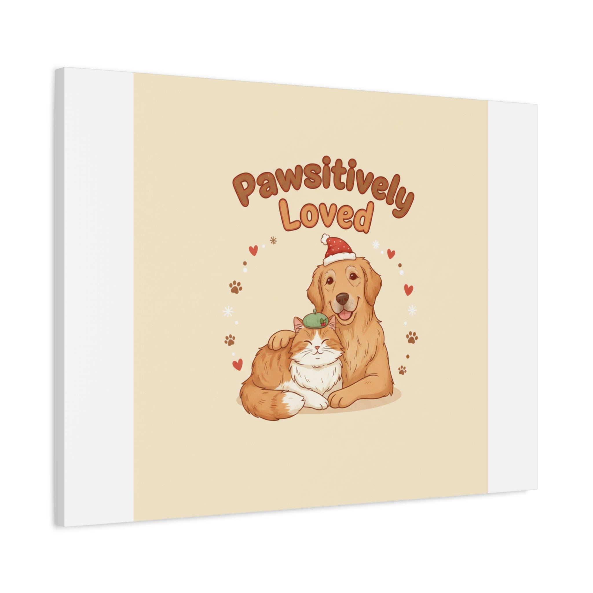 Pawsitively Loved Canvas, Pet Holiday Wall Art | Senior Dog Christmas Decor