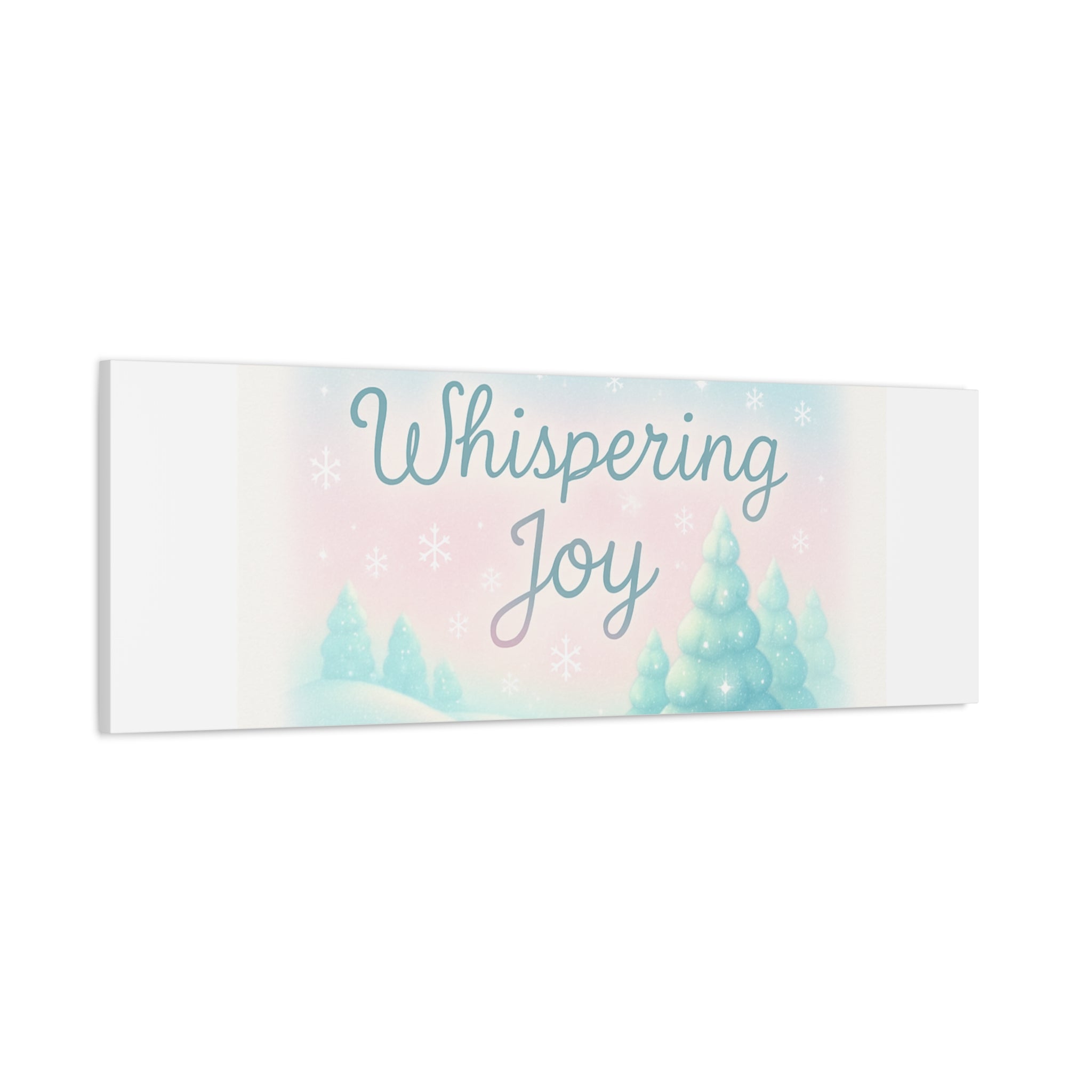 Canvas Wall Art — "Whispering Joy" Pastel Winter Landscape