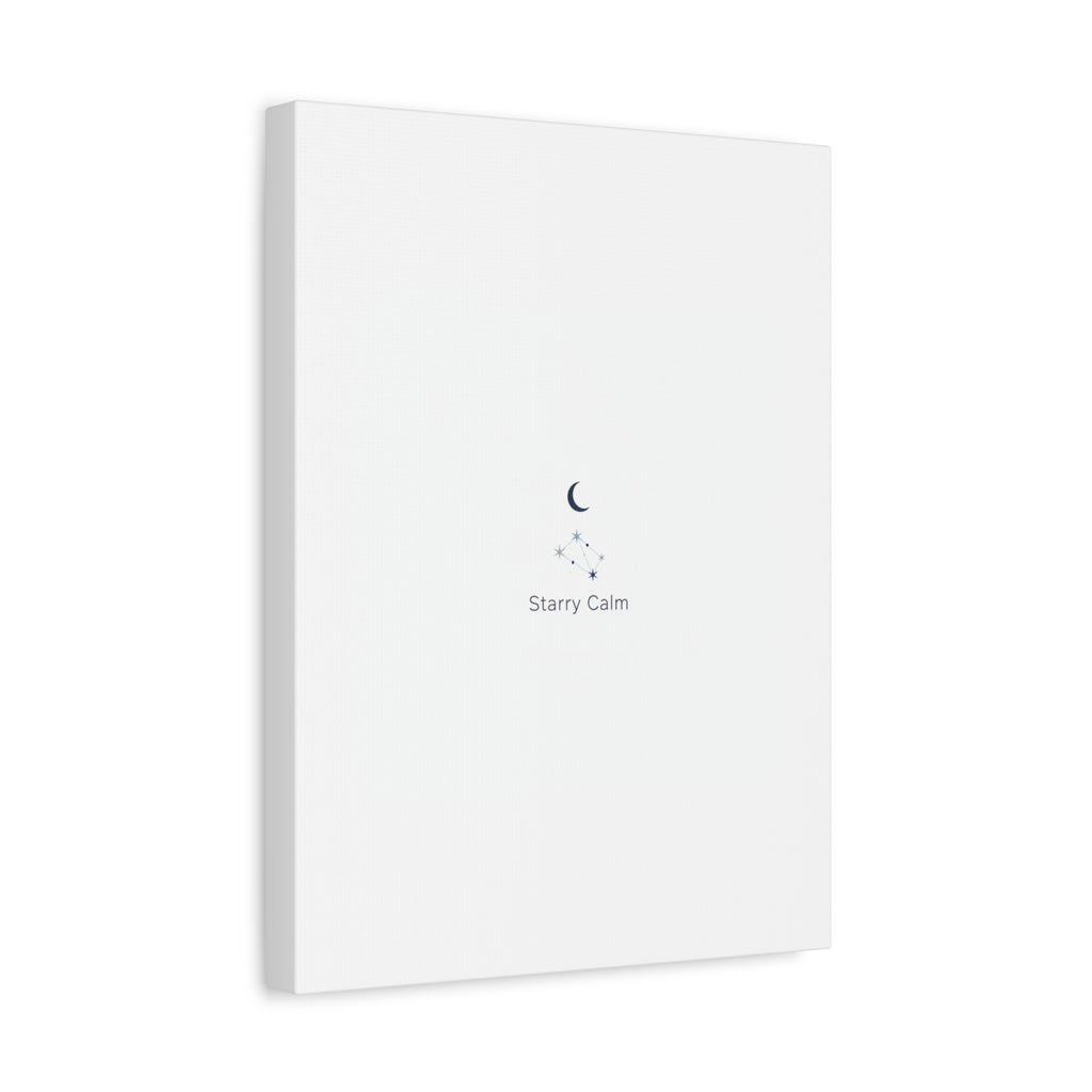 Starry Calm Moon & Constellation Canvas, minimal astrology art print
