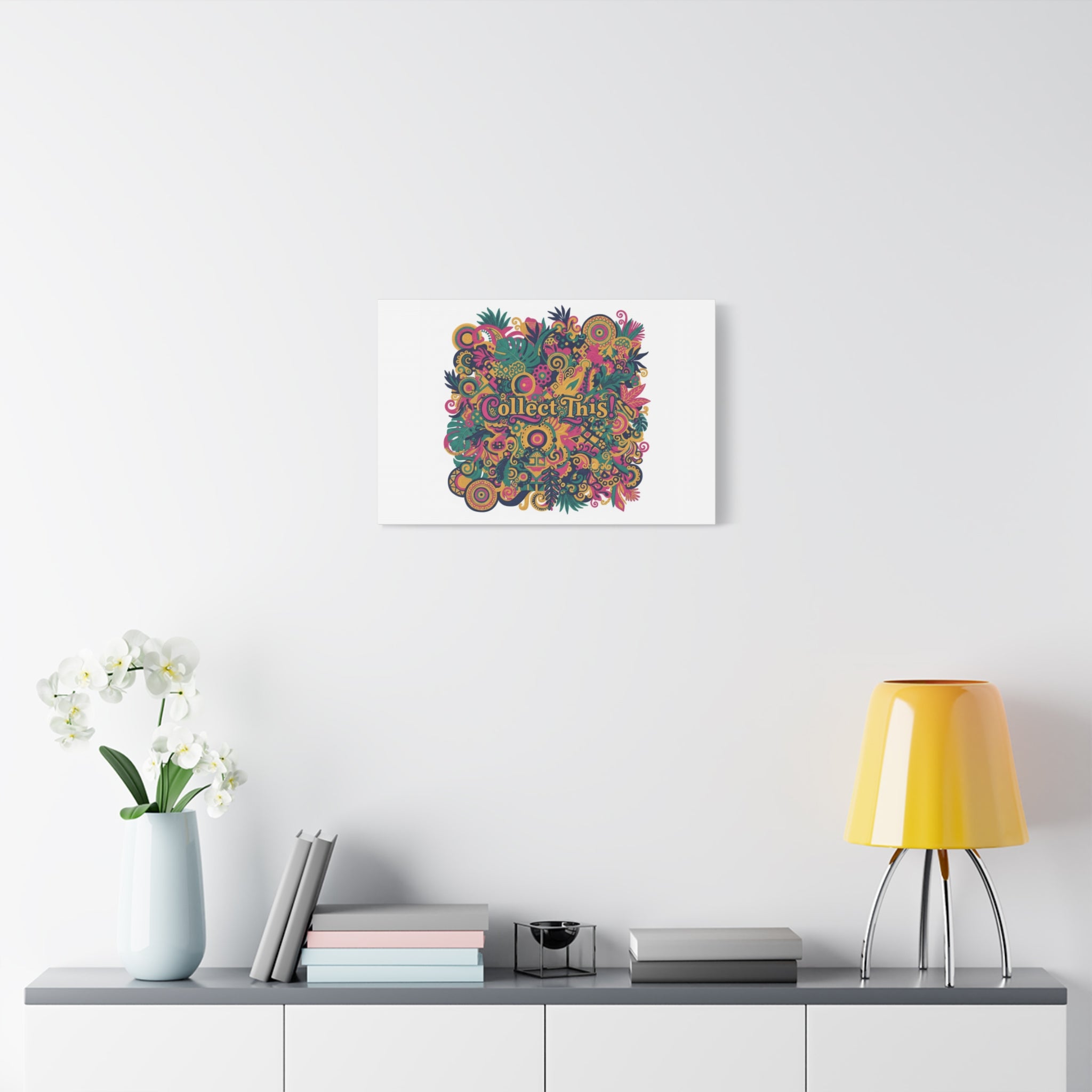 Collect This! Maximalist Floral Collage Canvas | Bold Boho Pattern, Colorful Ornament