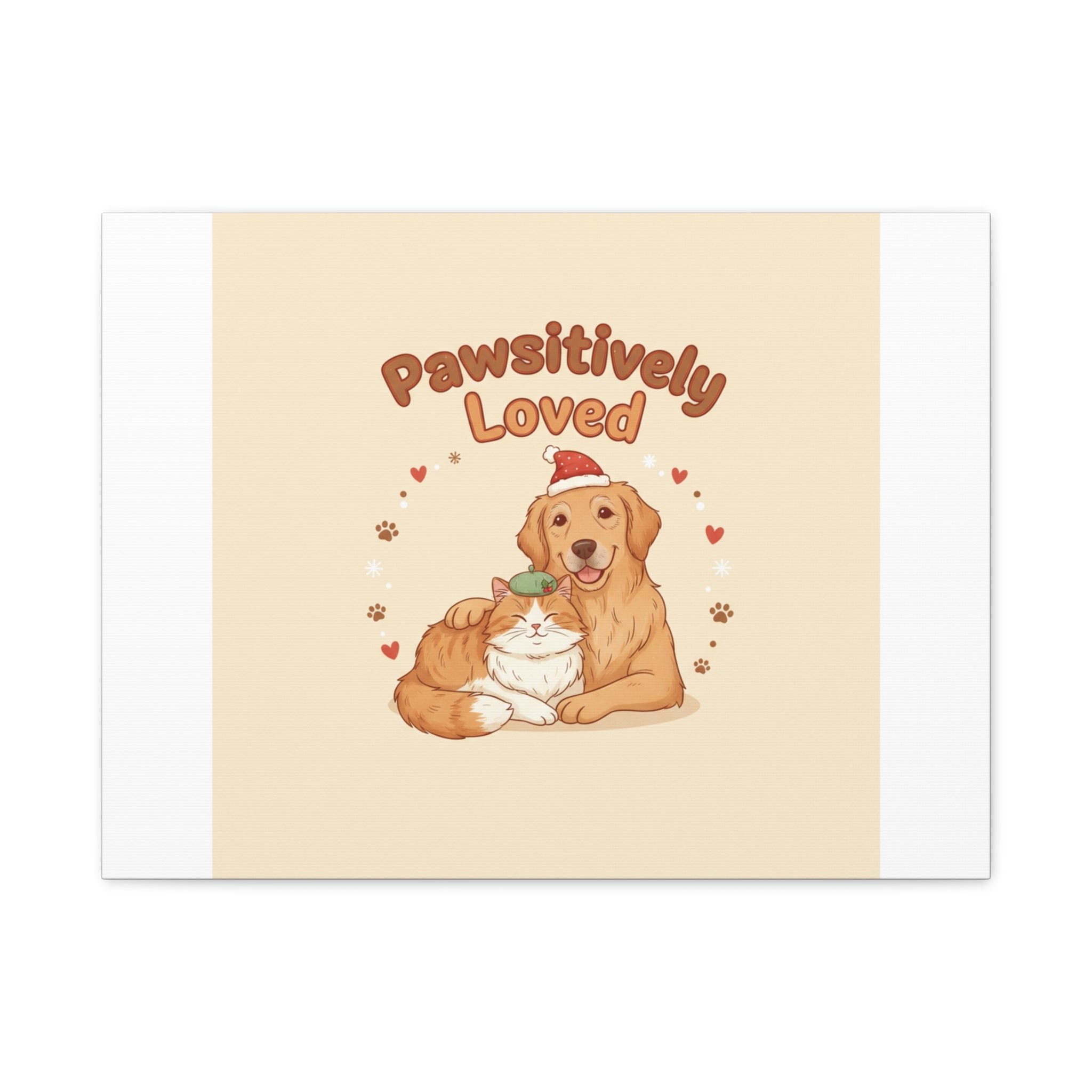 Pawsitively Loved Canvas, Pet Holiday Wall Art | Senior Dog Christmas Decor