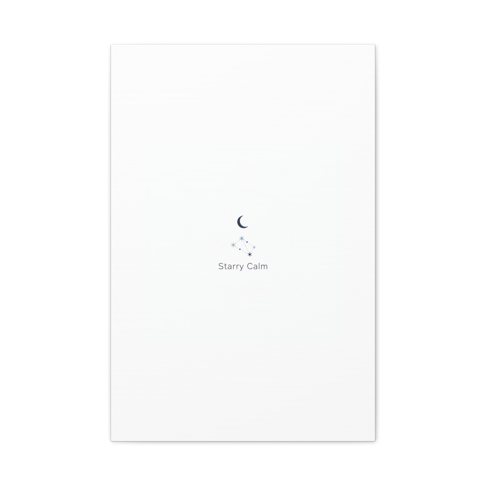 Starry Calm Moon & Constellation Canvas, minimal astrology art print