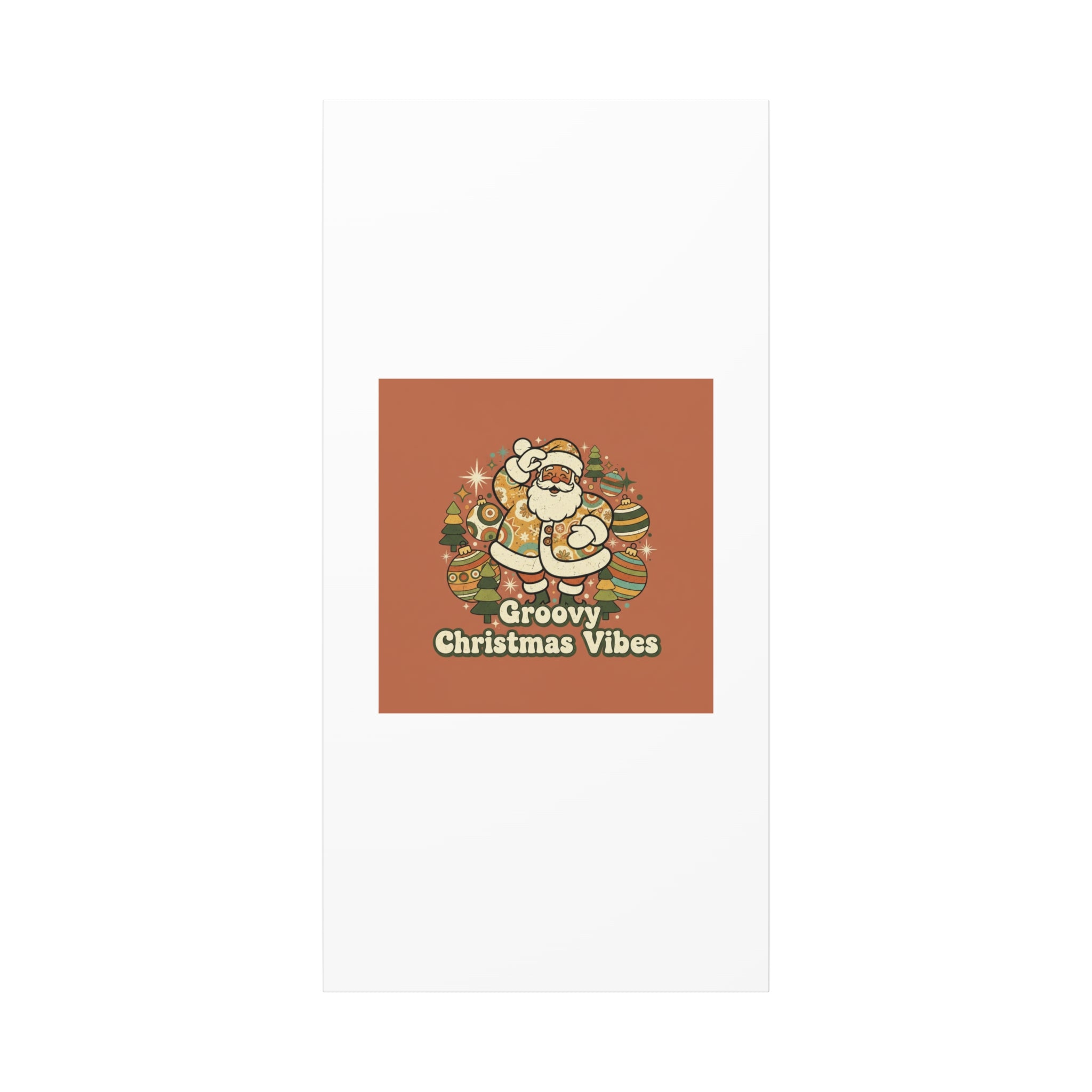 Groovy Christmas Vibes Canvas | 1970s Retro Holiday Art, Vintage Noel