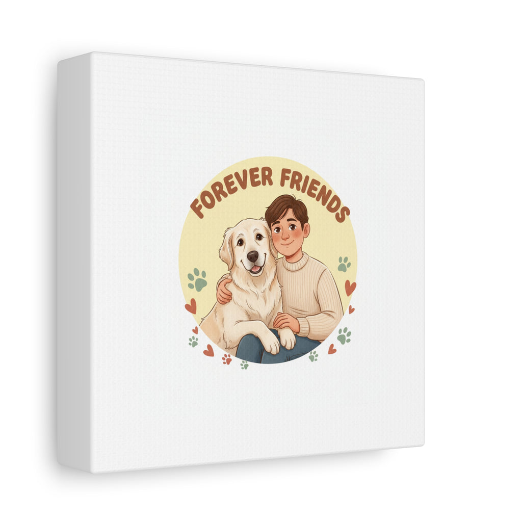 Forever Friends Dog Wall Art, Pet Canvas, Senior Dog Print | Pet-Centric Holiday