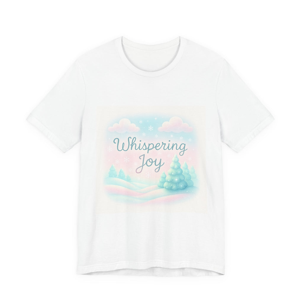 Whispering Joy Tee — Pastel Winter Trees Holiday T‑Shirt