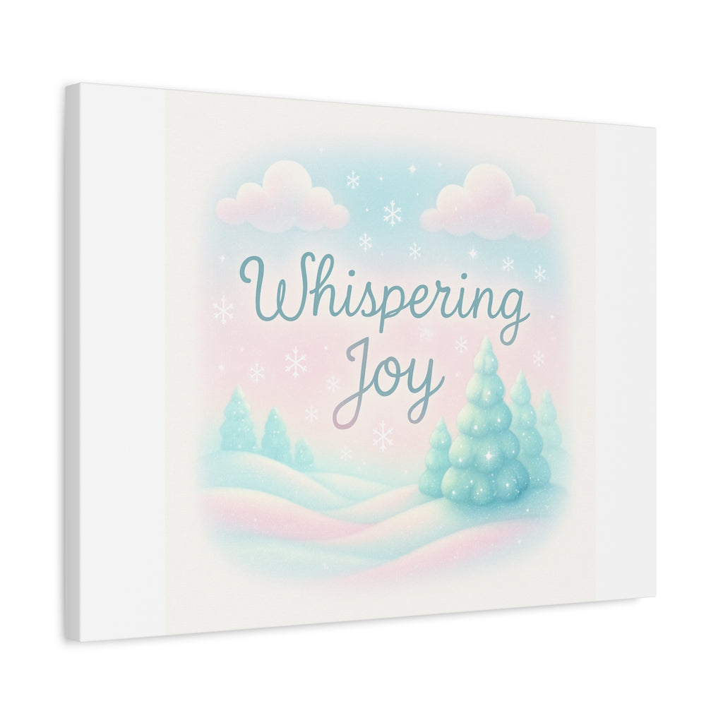 Canvas Wall Art — "Whispering Joy" Pastel Winter Landscape