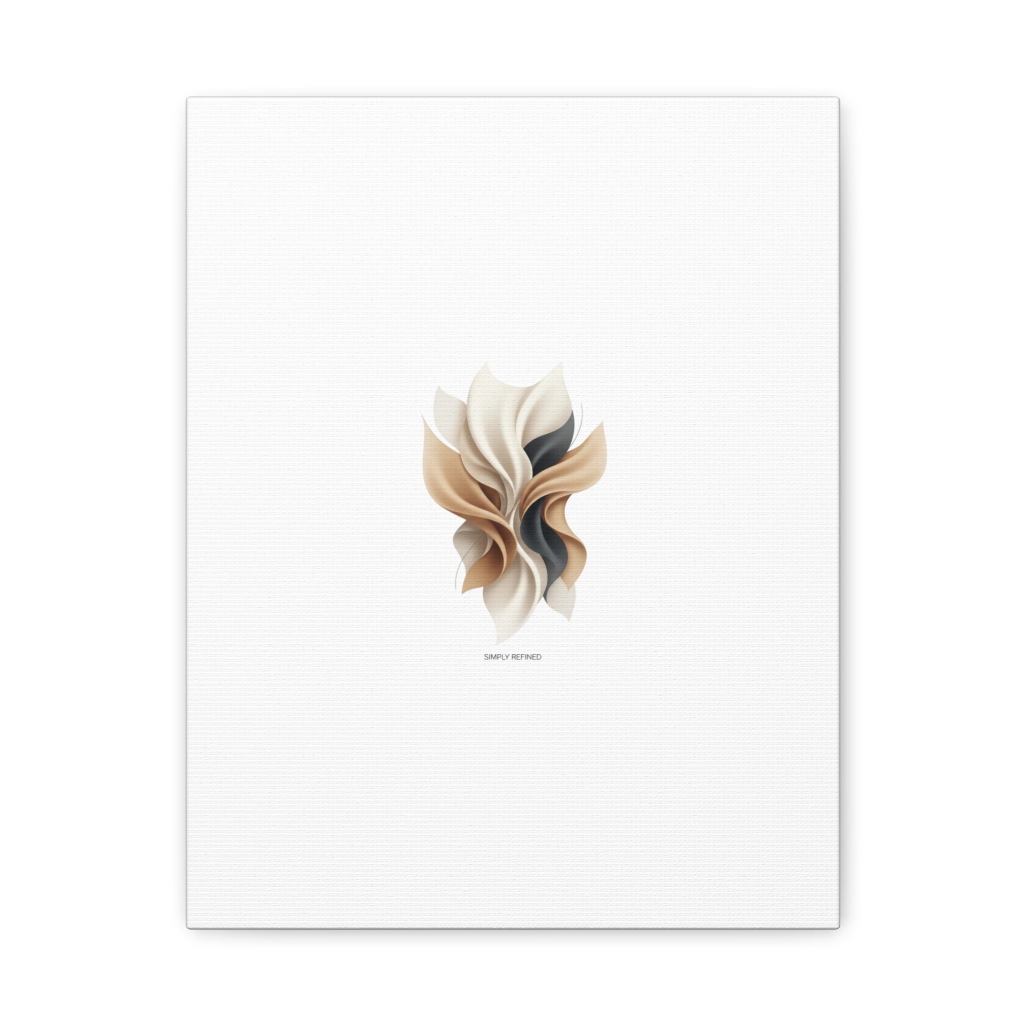 Neutral Abstract Bloom Canvas, Matte Stretched Canvas | Quiet Luxury, Minimalist Wall Art