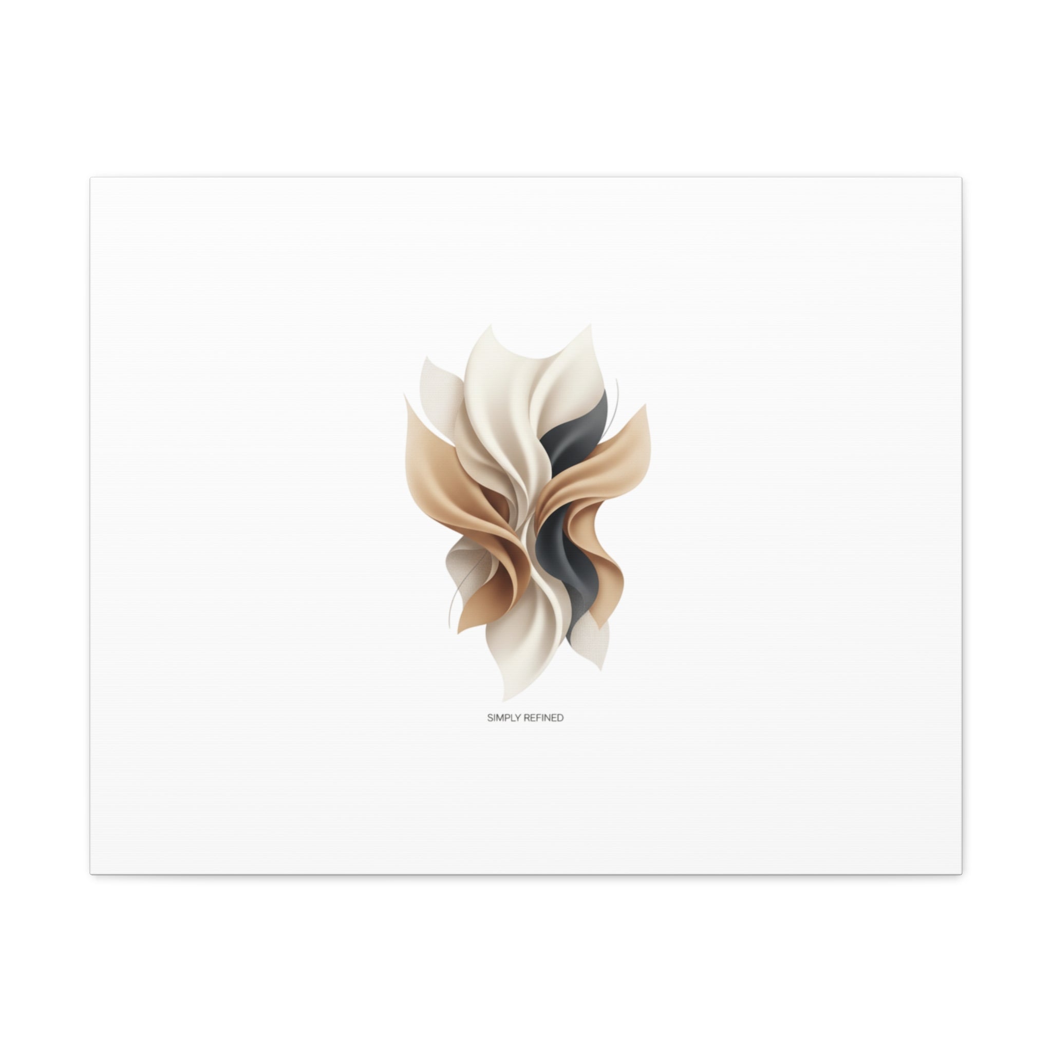 Neutral Abstract Bloom Canvas, Matte Stretched Canvas | Quiet Luxury, Minimalist Wall Art