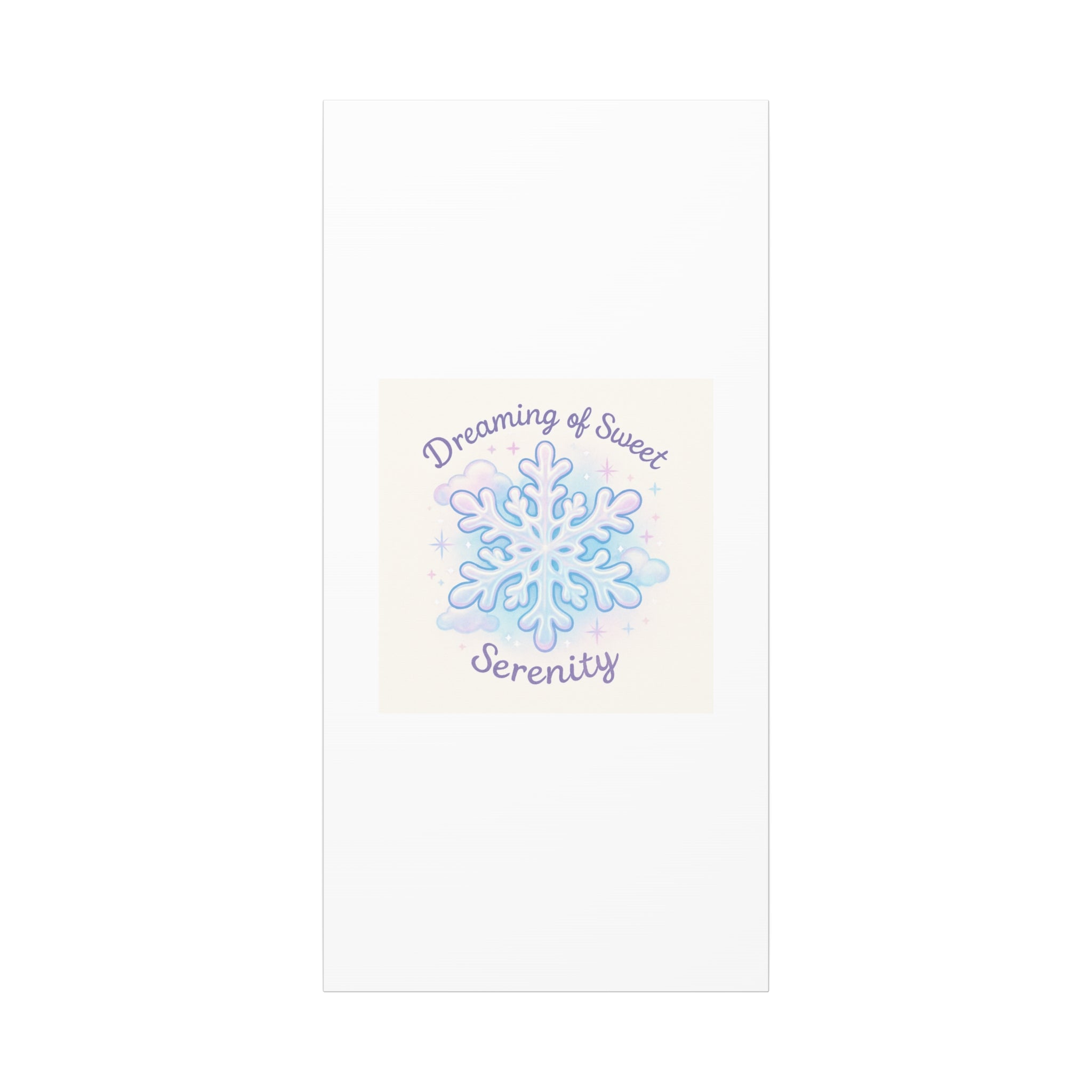 Canvas Wall Art - "Dreaming of Sweet Serenity" Snowflake Illustration